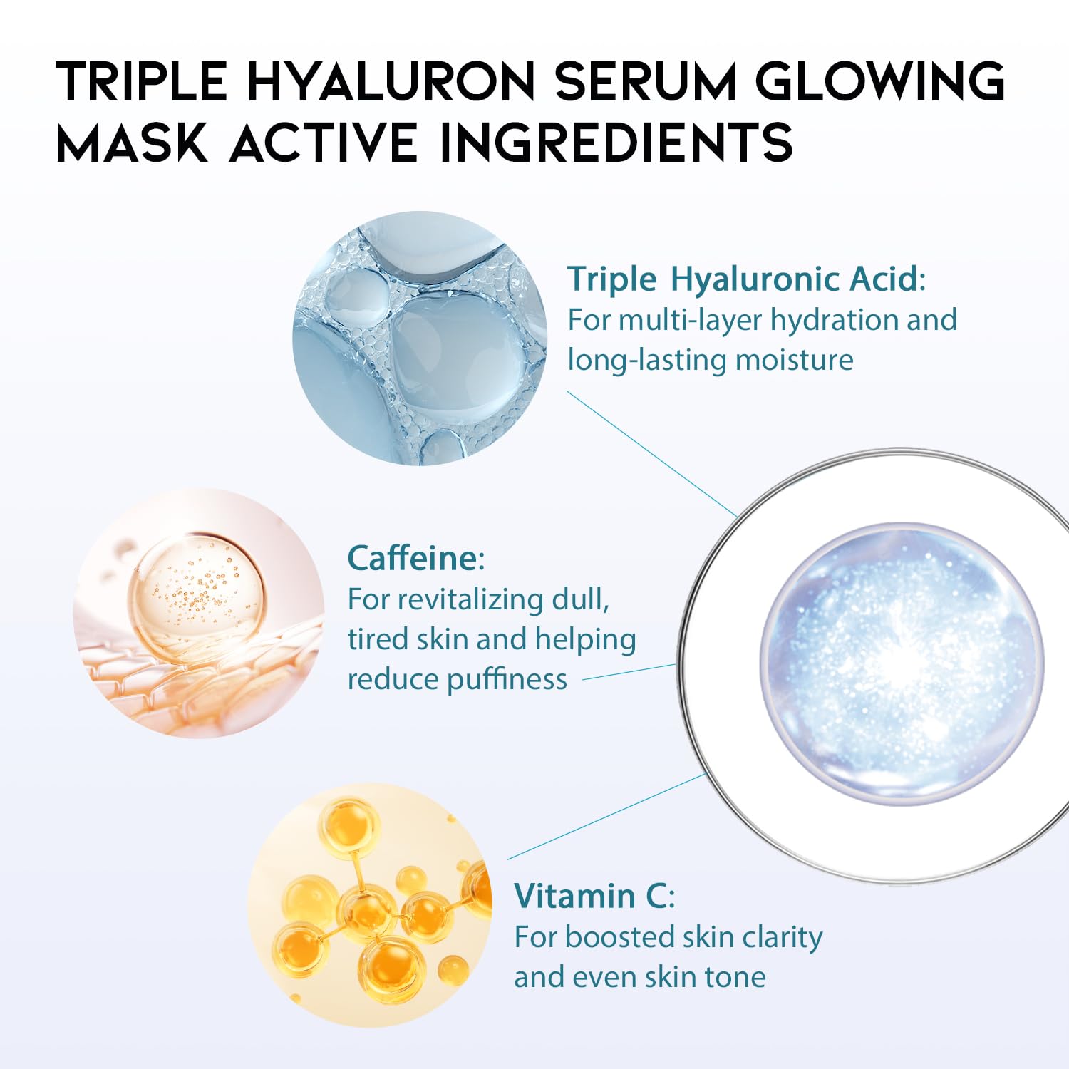 Hydrating Sheet Mask Starter Kit Variety Pack for Skin Care, Dry, Ance, Sensitive Skin, Korean Vegan Facial Sheet Mask for Men & Women, Collagen, Cica, Ceramide, Hyaluron, Retinol 5EA - Medaid International