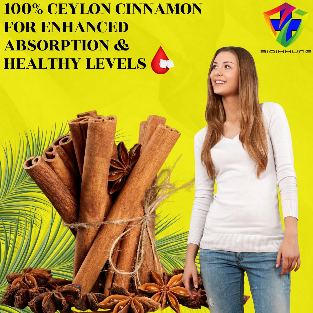 BioImmune Berberine Supplement 15X Potency, Ceylon Cinnamon for Enhanced Absorption & Synergistic Effects. 8,500mg Per Capsule - Medaid International