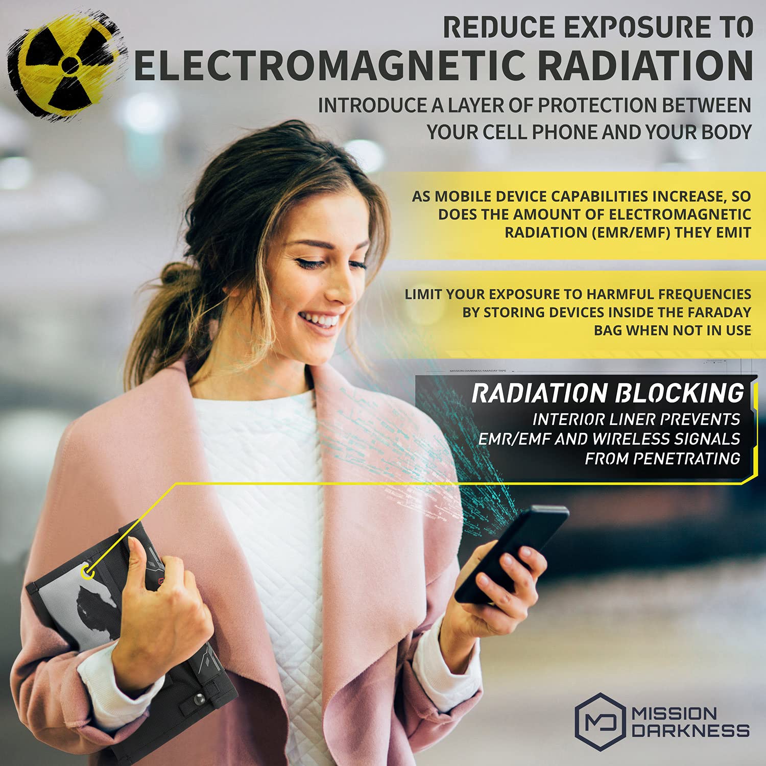 Mission Darkness NeoLok Non-window Faraday Bag for Phones (+ Secure Magnetic Closure) // Device Shielding for Law Enforcement & Military, Data Security, Anti-hacking & Anti-tracking Assurance - Medaid International