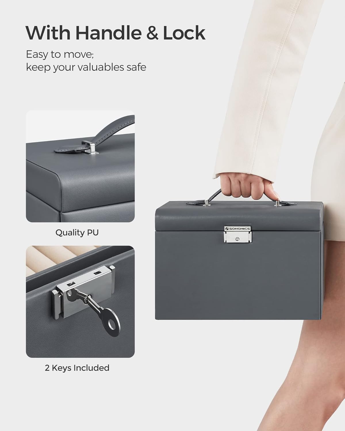 SONGMICS Jewellery Box JBC121G01
