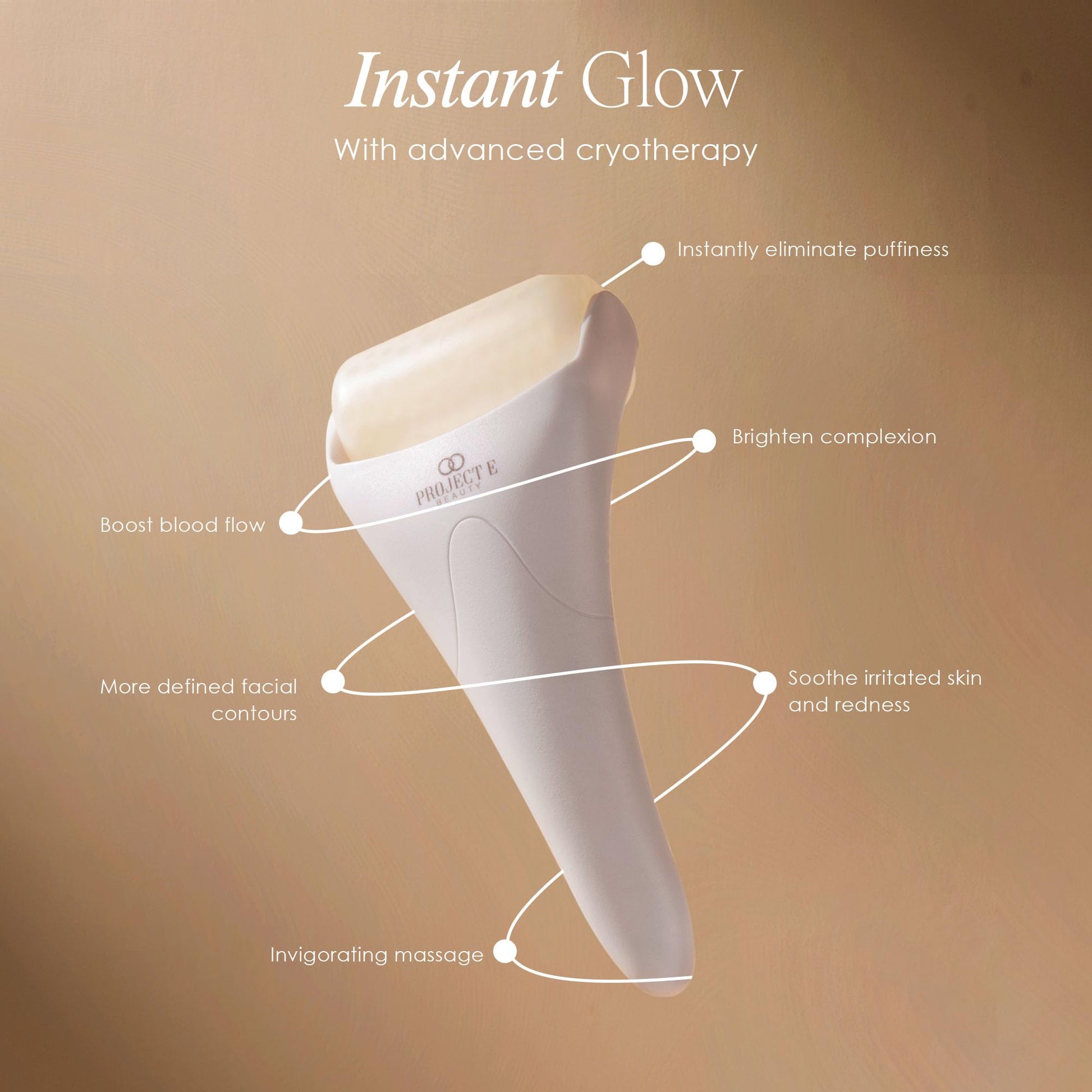 The Ice Roller by Project E Beauty | Cryotherapy Treatment | Facial Massage | Reduce Under Eye Puffiness, Dark Circles | Muscle Soreness Pain Relief Redness - Medaid International