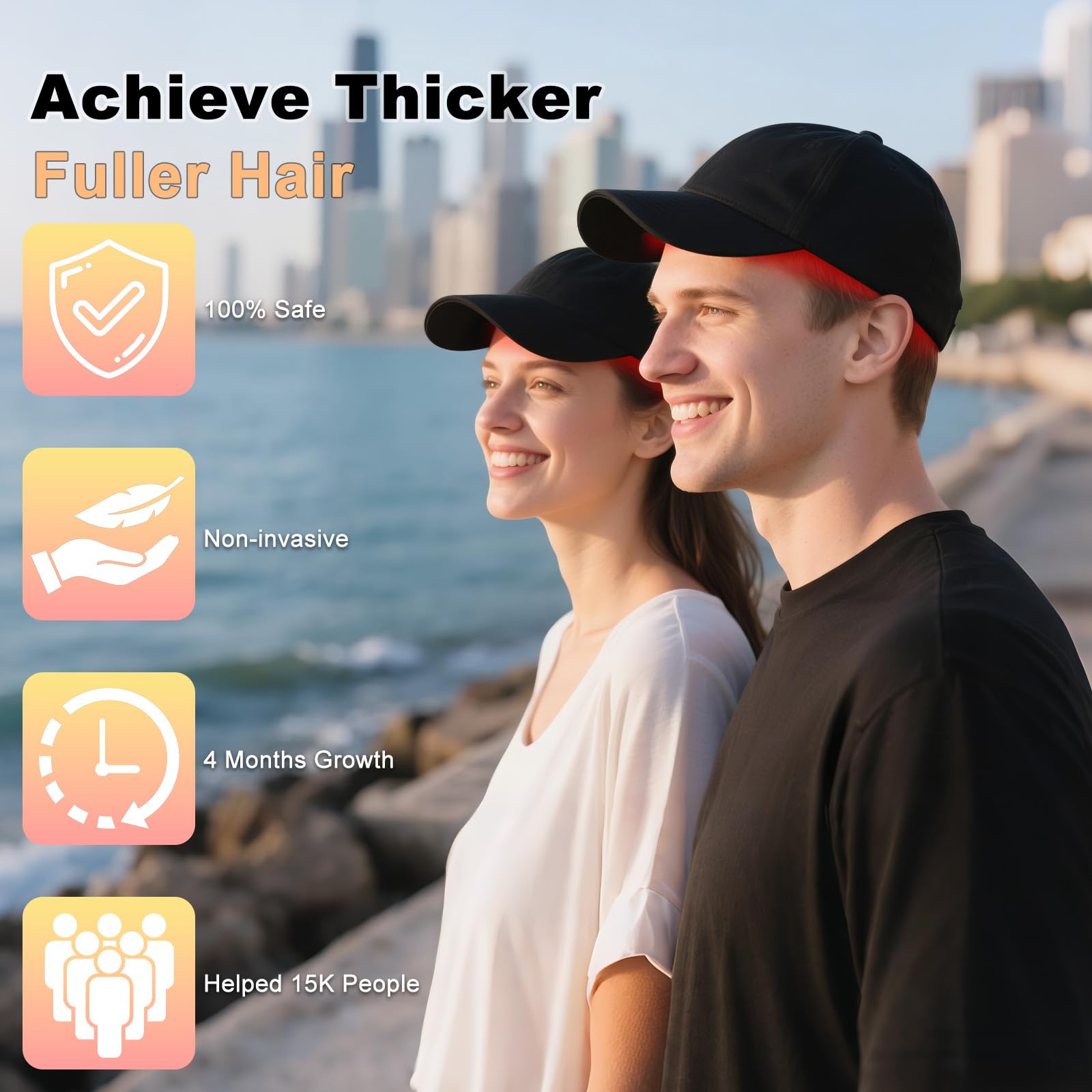 Red Light Therapy Cap for Hair Growth - Hair Regrowth Treatment Device for Men & Women, Red Light Therapy Cap for Hair. - Medaid International