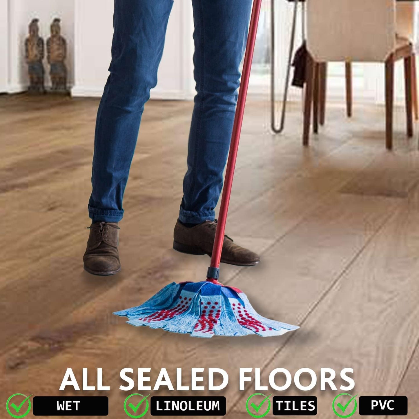 Vileda Super Mocio Triple Action 3D Telescopic Steel Cleaning Tools - Medaid International