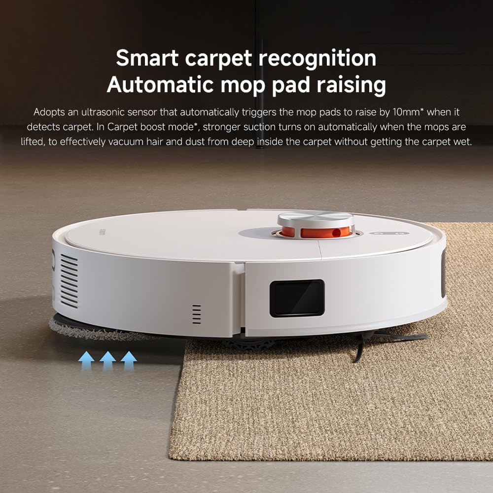 Xiaomi Robot Vacuum X20 Pro with 7000Pa Suction power, All-in-One Station, Auto Mop washing, Hot air drying, Auto dust collection, Carpet Detection, LDS Navigation, 160min Runtime, App & Voice Control