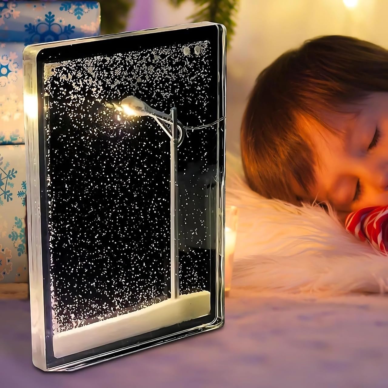 DIY Snow Fall Night Lamp