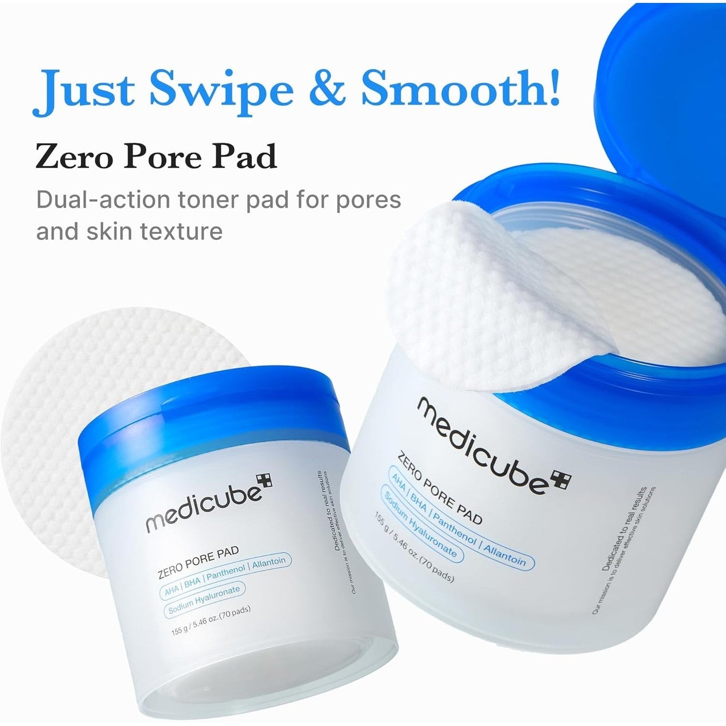 Medicube Zero Pore Pads Gentle Exfoliation for Pore Tightening and Acne Prevention (155g/70 pads)