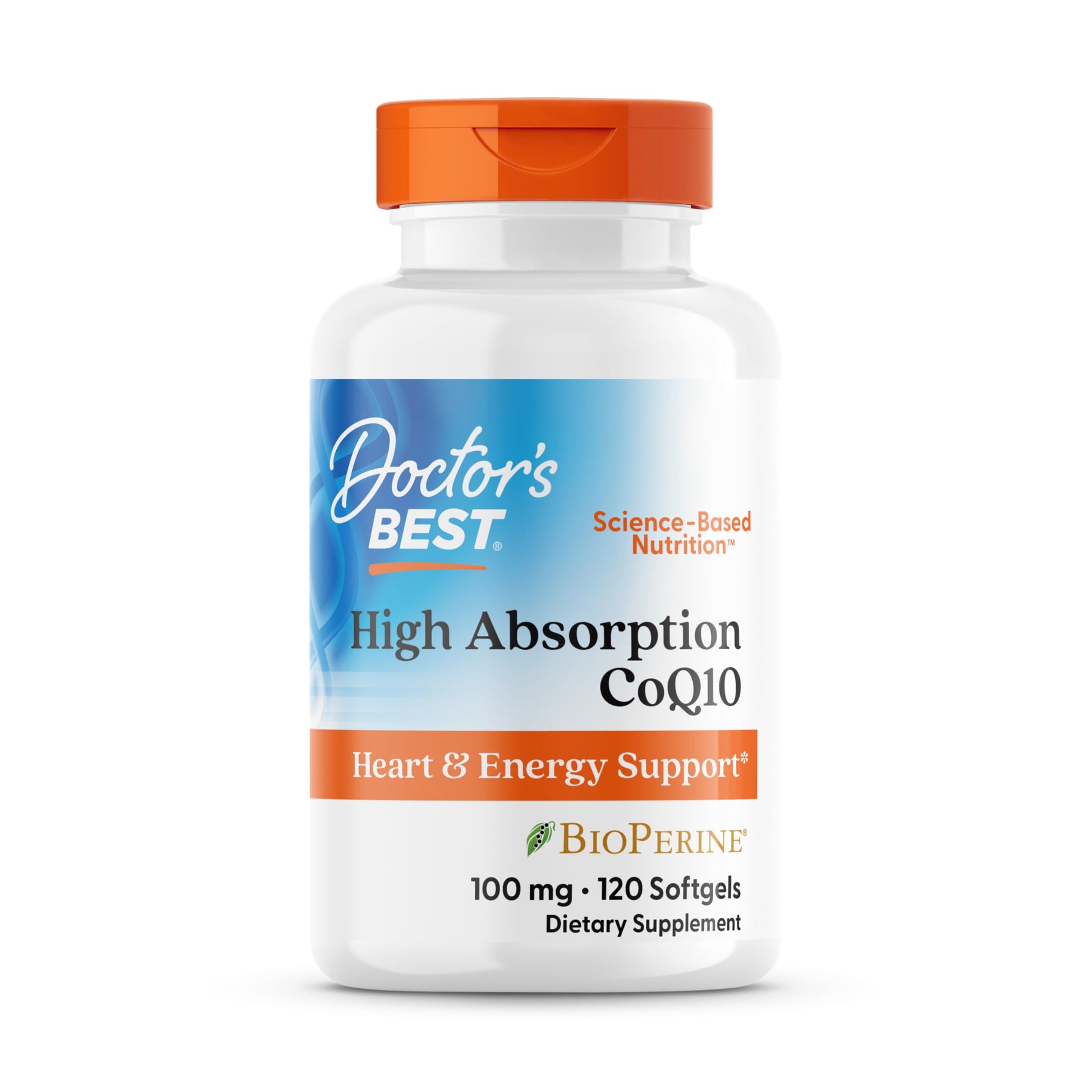 Doctor's Best High Absorption CoQ10 with BioPerine, Gluten Free, Naturally Fermented, Heart Health, Energy Production, 100 mg, 120 Count - Medaid International