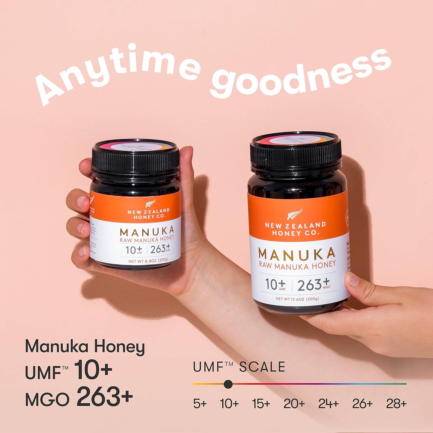 New Zealand Honey Co. Raw Manuka Honey UMF 10+ | MGO 263+, 8.8oz / 250g | Organic Medical Grade Manuka Honey for Daily Wellness, Skin Care & Dogs - Medaid International