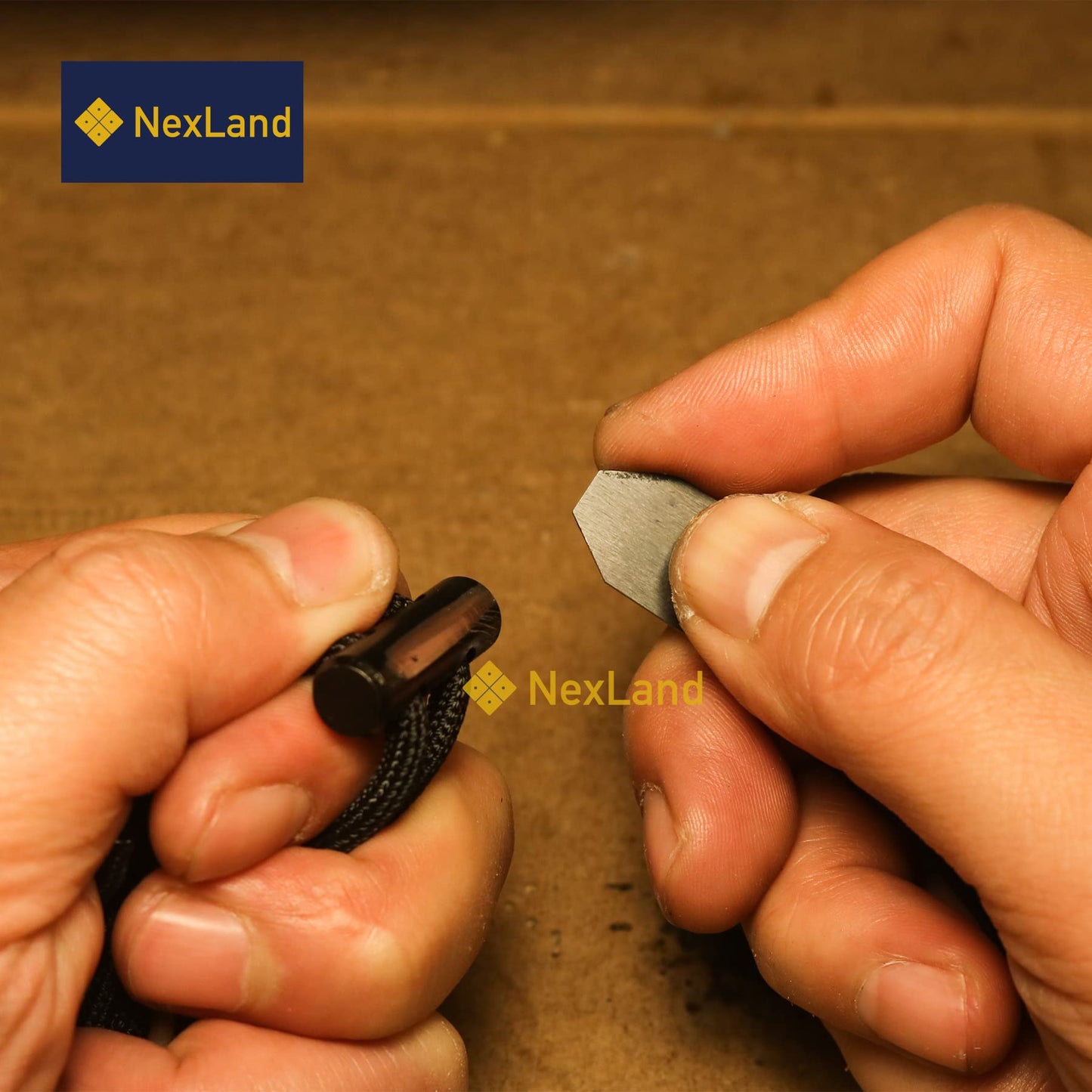 NexLand FNP Starter Firecord Necklace EDC Survival Kit for Emergency Campfire Starter