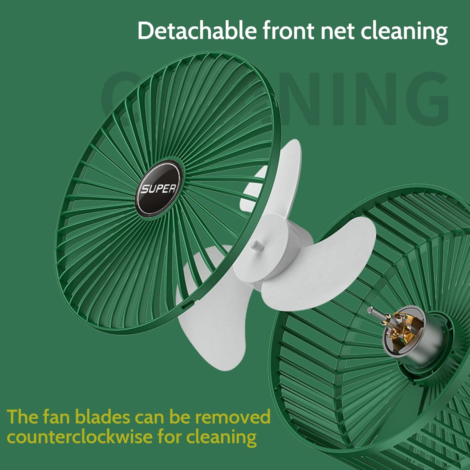 Foldable Desk Fan 3 Speeds, 180° Tilt Adjustable Rechargeable Fan with Low Noise & Long Battery Life - Medaid International