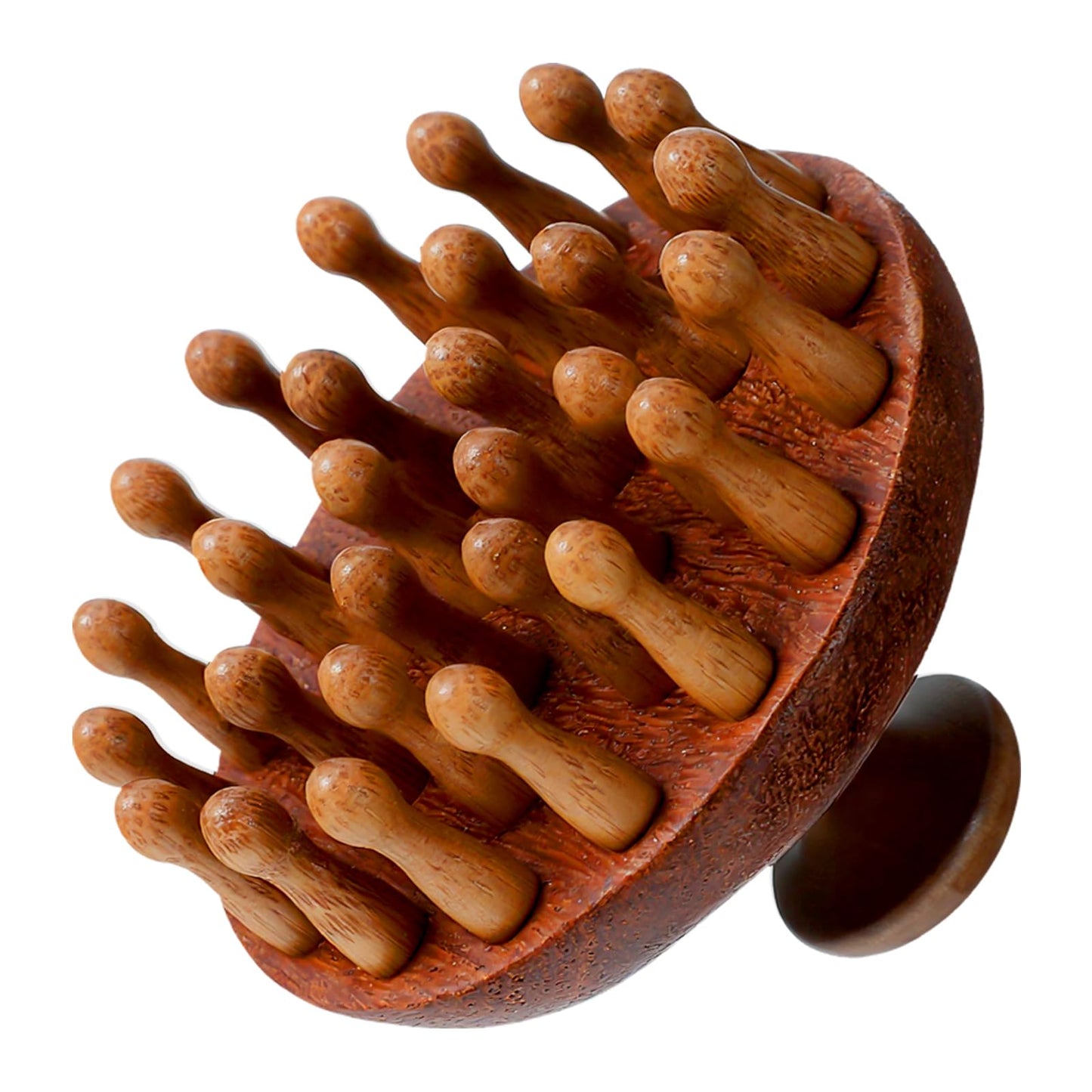 Xelsluthe Wooden Scalp Massager Comb Head Massage Brush, Manual Hair Scrubber Scalp Massager Tool, Gua Sha Brushes Handheld Body Massage Tool for Woman Men Wet Dry Hair Brush Scalps Care - Medaid International