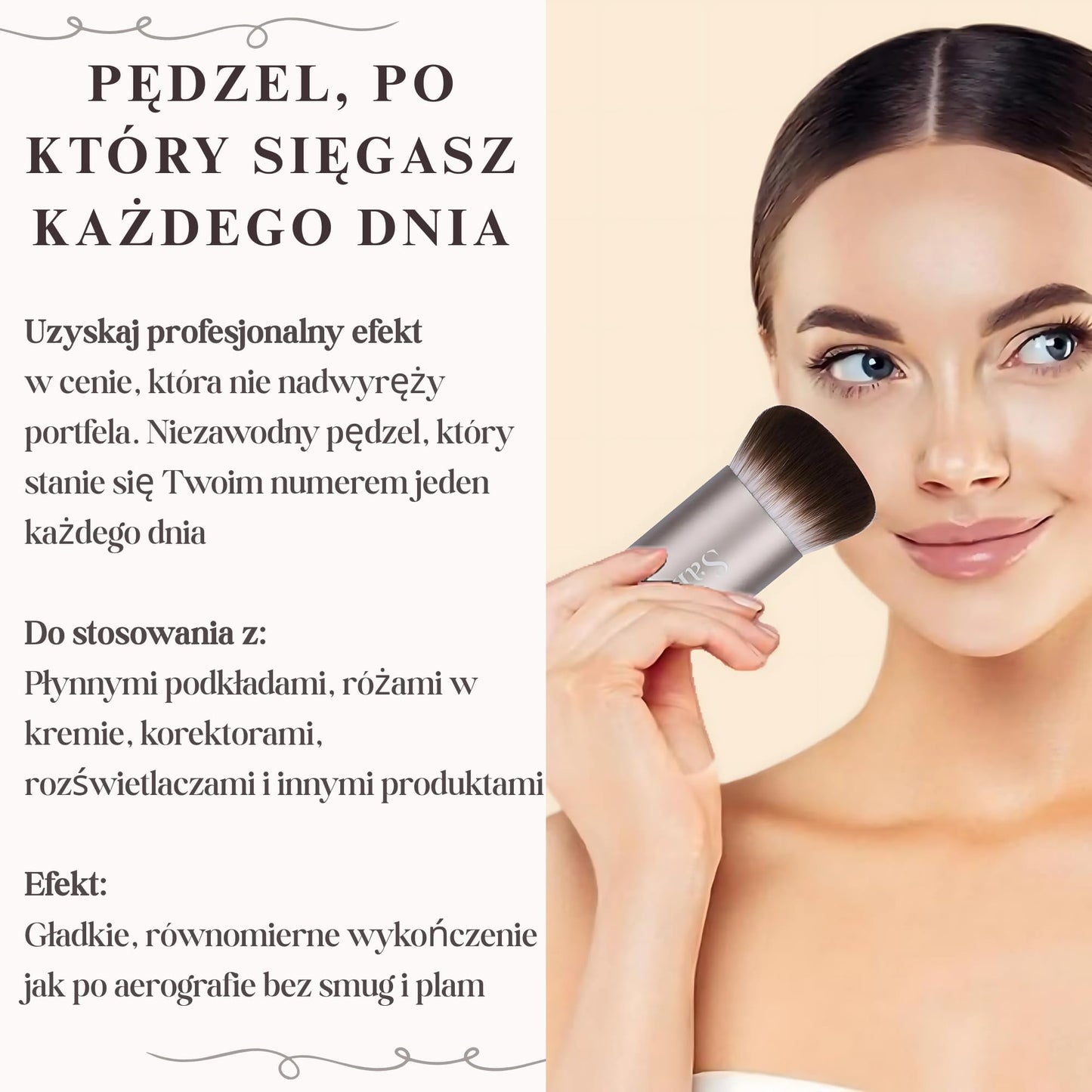 Kabuki Makeup Brush - Blender Brush for Powder, Cream, Liquid Foundation, Sunscreen, Blush Blending & Bronzer - Professional Make Up Brush - Full Face Makeup Brush - Vegan & Cruelty Free - Medaid International