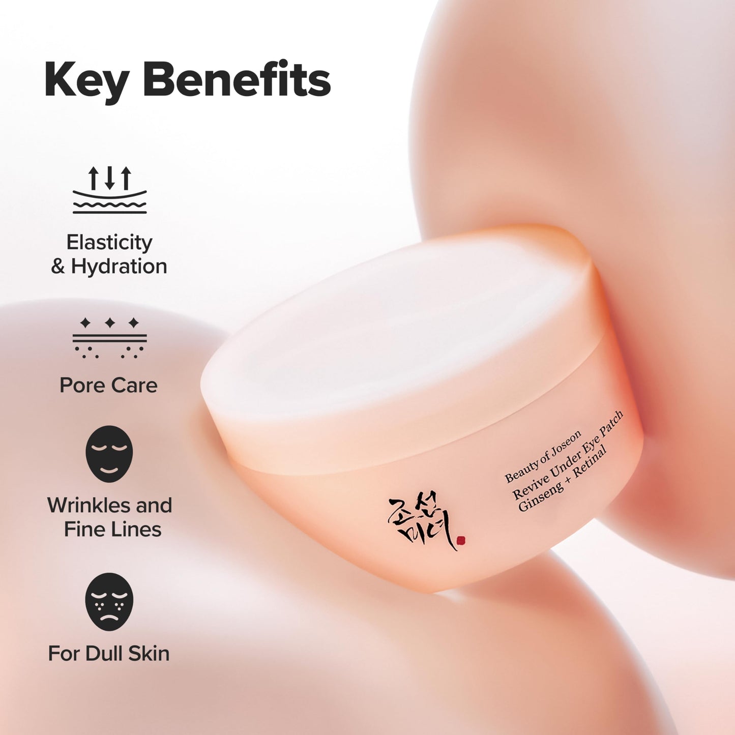 Beauty of Joseon Revive Under Eye Patch Retinal Ginseng for Puffy Under Eye Bag Masks Collagen Peptide Korean Skincare for Women and Men, 60 Sheets 30 Pairs - Medaid International