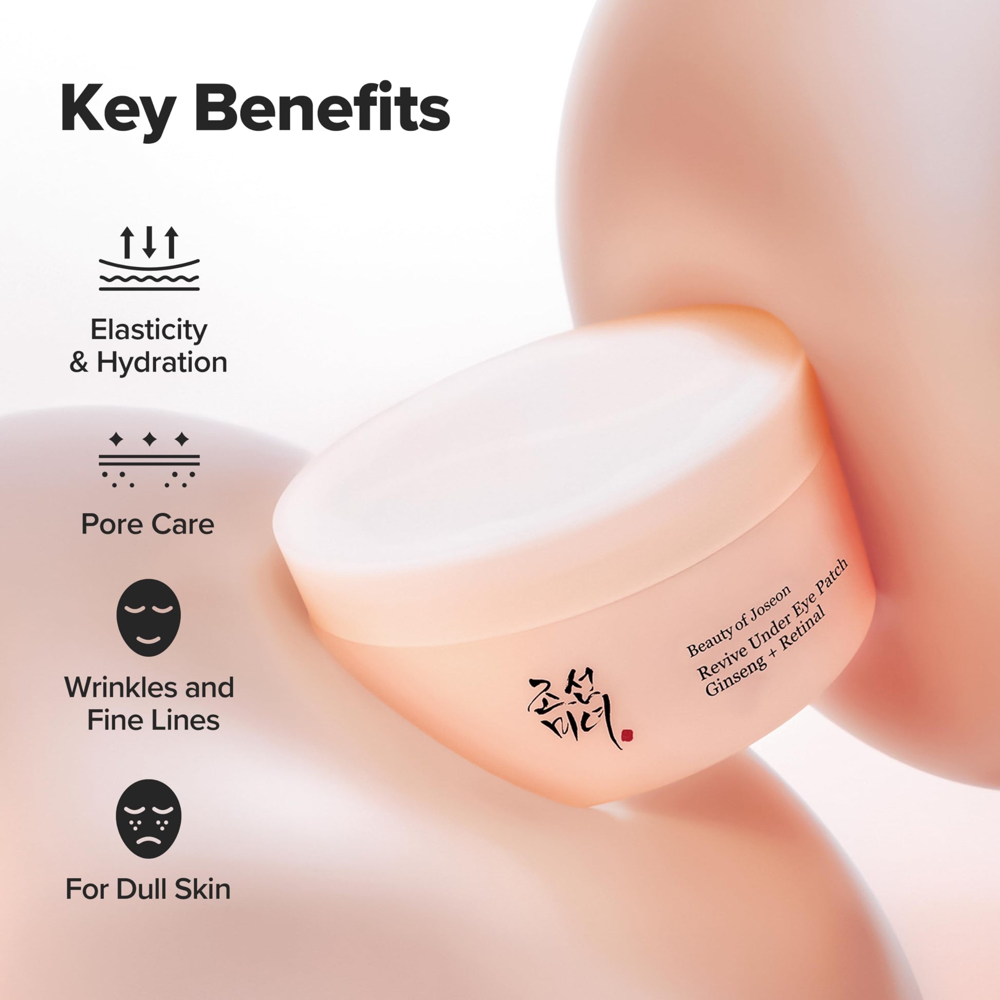 Beauty of Joseon Revive Under Eye Patch Retinal Ginseng for Puffy Under Eye Bag Masks Collagen Peptide Korean Skincare for Women and Men, 60 Sheets 30 Pairs - Medaid International