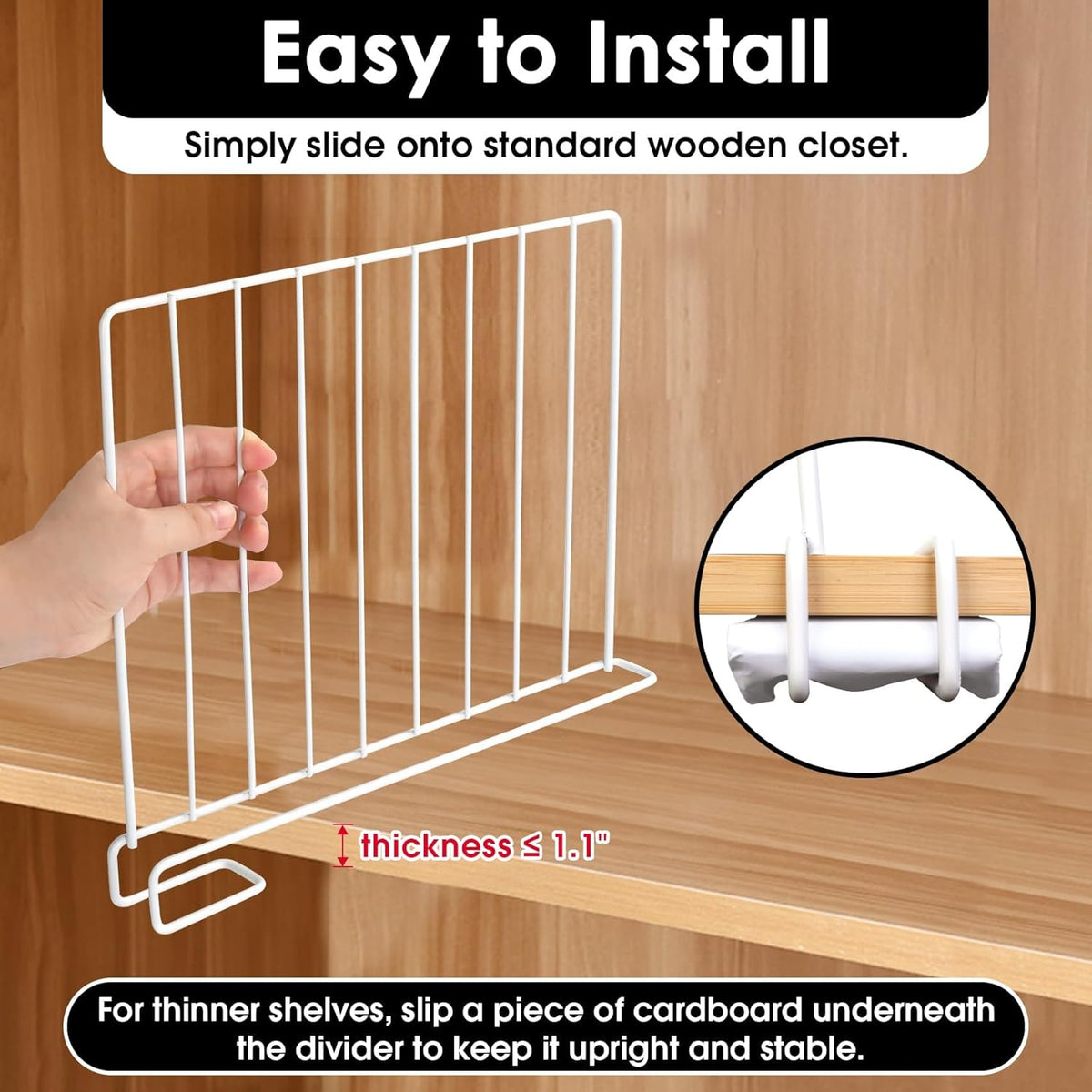 Set of 2 Shelf Divider