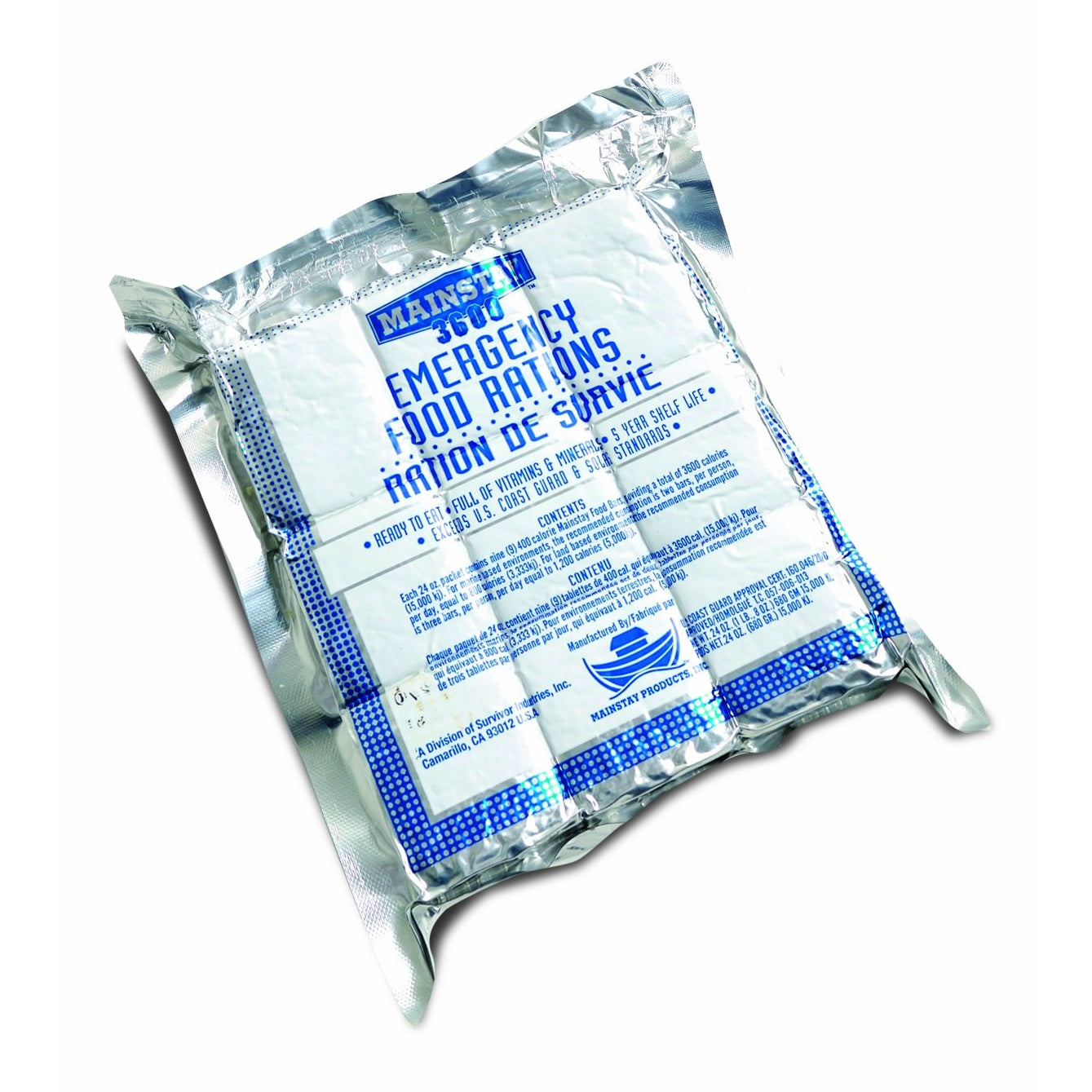 Life Gear - LG329 Emergency Food, Water & Thermal blanket for 1 person, 3 days, add to emergency or survival kit Brown Box