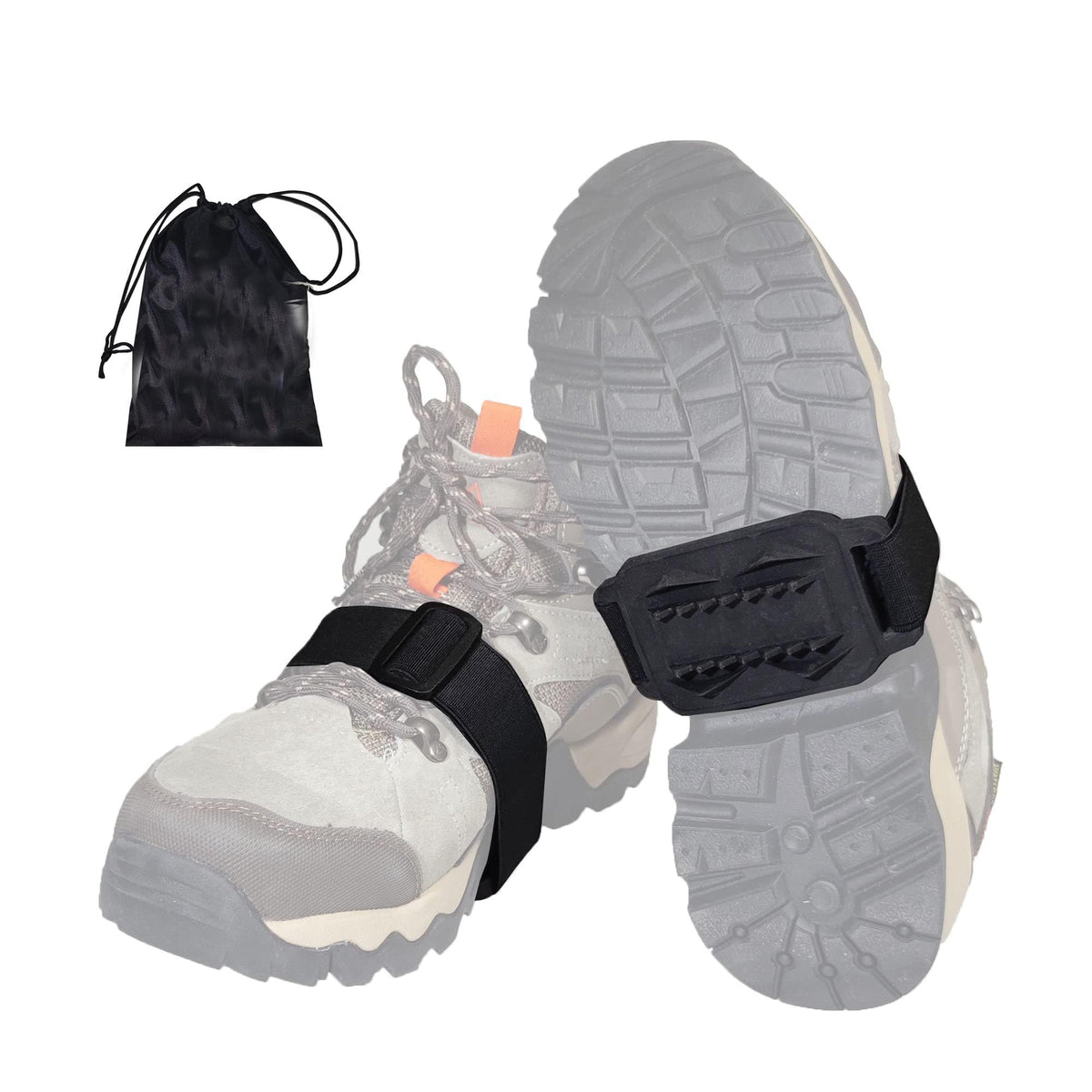 TERRIFI Ice Cleats for Shoes and Boots, with Adjustable Straps Easily Rotate Non Slip Grippers, Easily Rotate Non Slip Grippers, Walk Traction Cleats for Walking, Hiking, Mountaineering