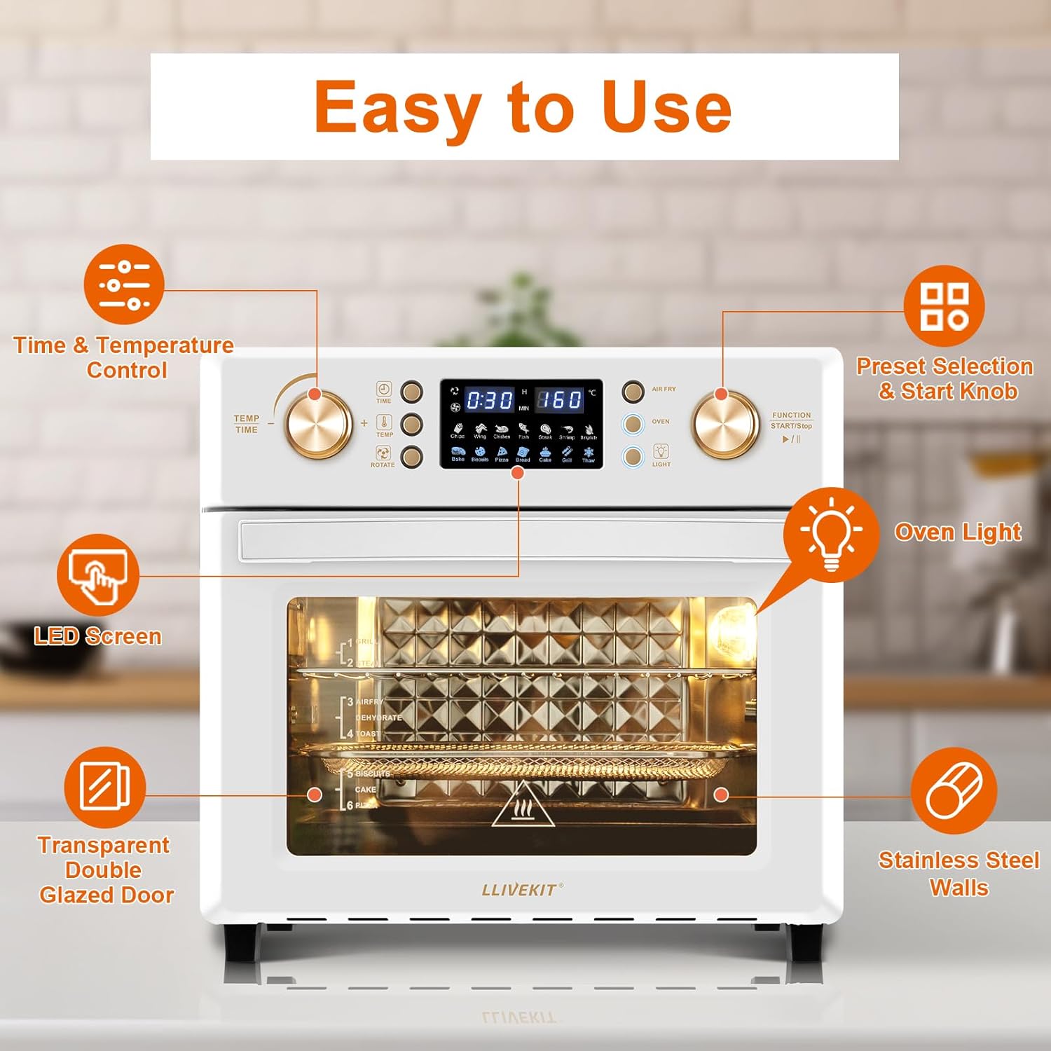 All In One,  XXXL 26L Air Fryer Oven, 1700W - Medaid International