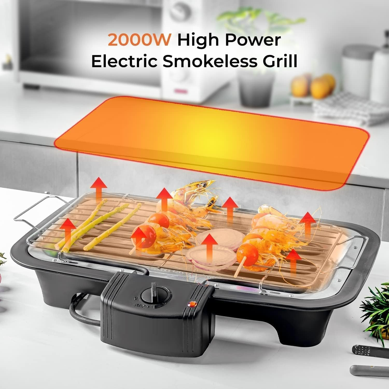 RAF Electric Barbecue Grill R5301 - 2000W Indoor/Outdoor Grill Machine - Medaid International