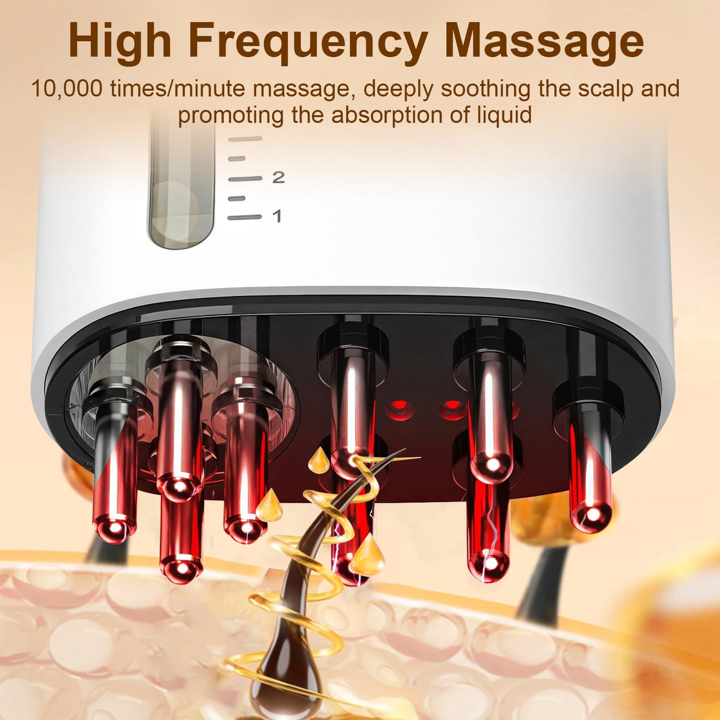 2 in 1 Electric Scalp Massager and Hair Oil Applicator, Hair Massager Scalp Applicator Brush for Hair Growth, Advanced Scalp Care Brush for Hair Oiling - Medaid International