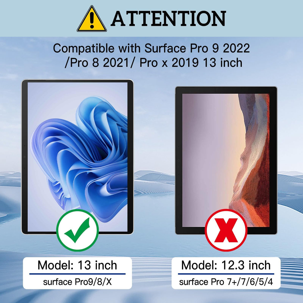 TERRIFI Privacy Screen for Surface Pro 11, Compatible with 13" Microsoft Surface Pro 11 (2024), Pro 9 (2022), Pro 8 (2021), Pro X, Removable Anti-Spy, Anti-Glare, Anti-Blue Light Protector