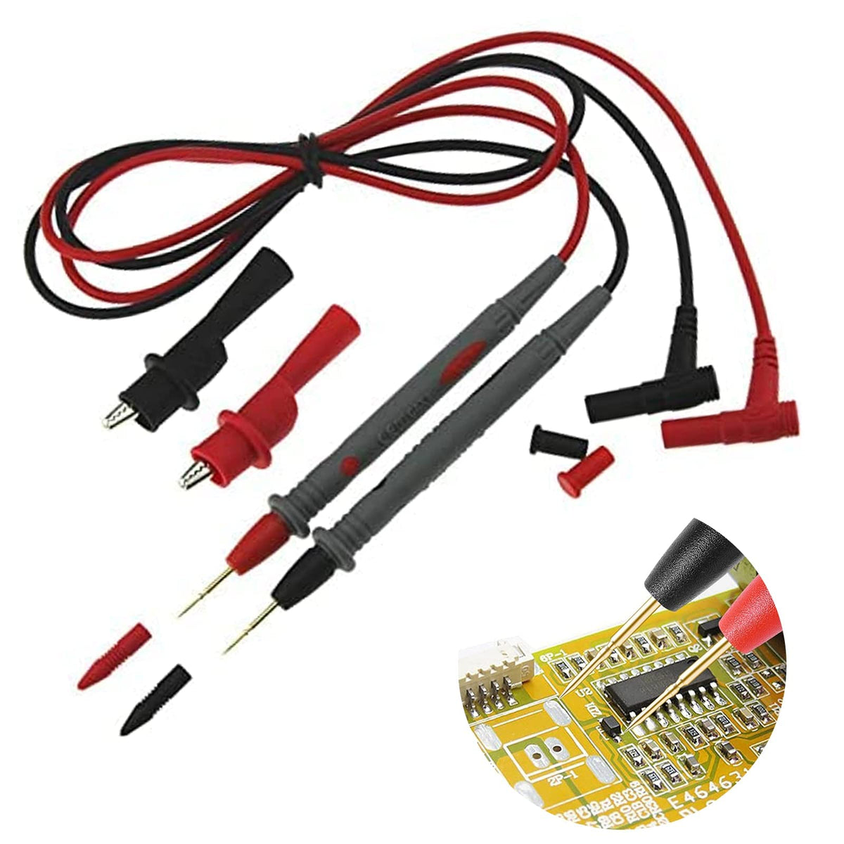TERRIFI 10A 1000V Multimeter Test Leads Kit Alligator Clips Probe Multi Meter Electric Tester leads Test Multitester Test Lead Kit Set Electric Tester Leads Probe Wire Pen Cable