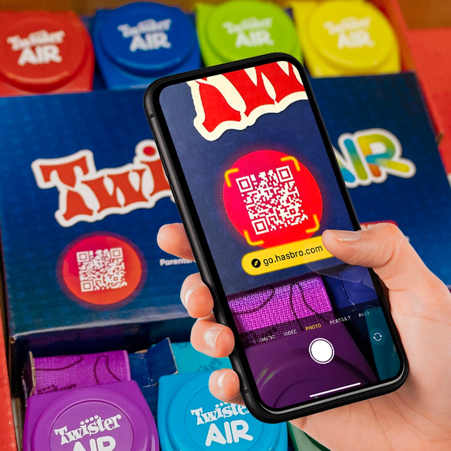 Hasbro Gaming Twister Air Game | AR App Play Game with Wrist and Ankle Bands | Links to Smart Devices | Active Party Games for Kids and Adults | Ages 8+ | for 1+ Players - Medaid International