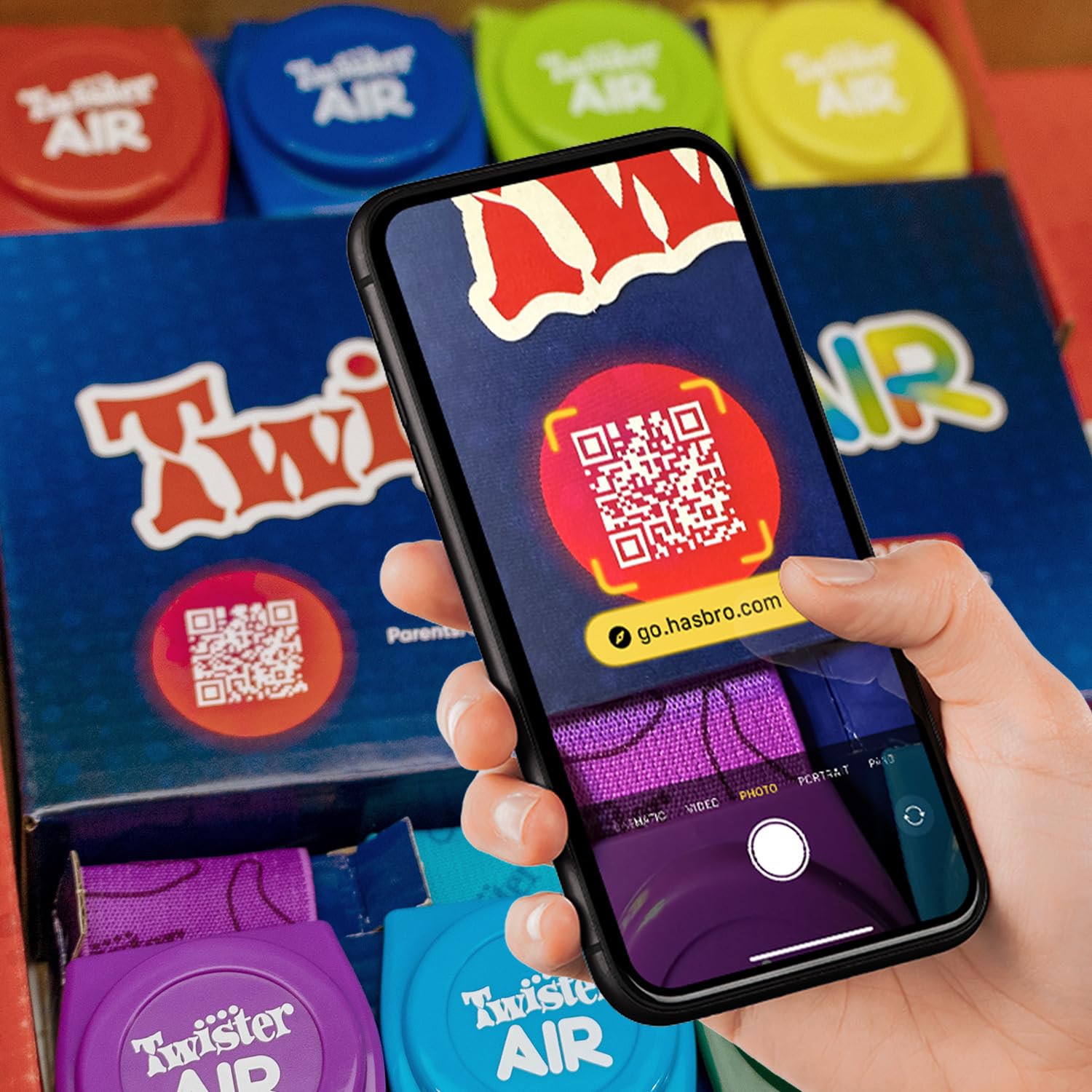 Hasbro Gaming Twister Air Game | AR App Play Game with Wrist and Ankle Bands | Links to Smart Devices | Active Party Games for Kids and Adults | Ages 8+ | for 1+ Players - Medaid International