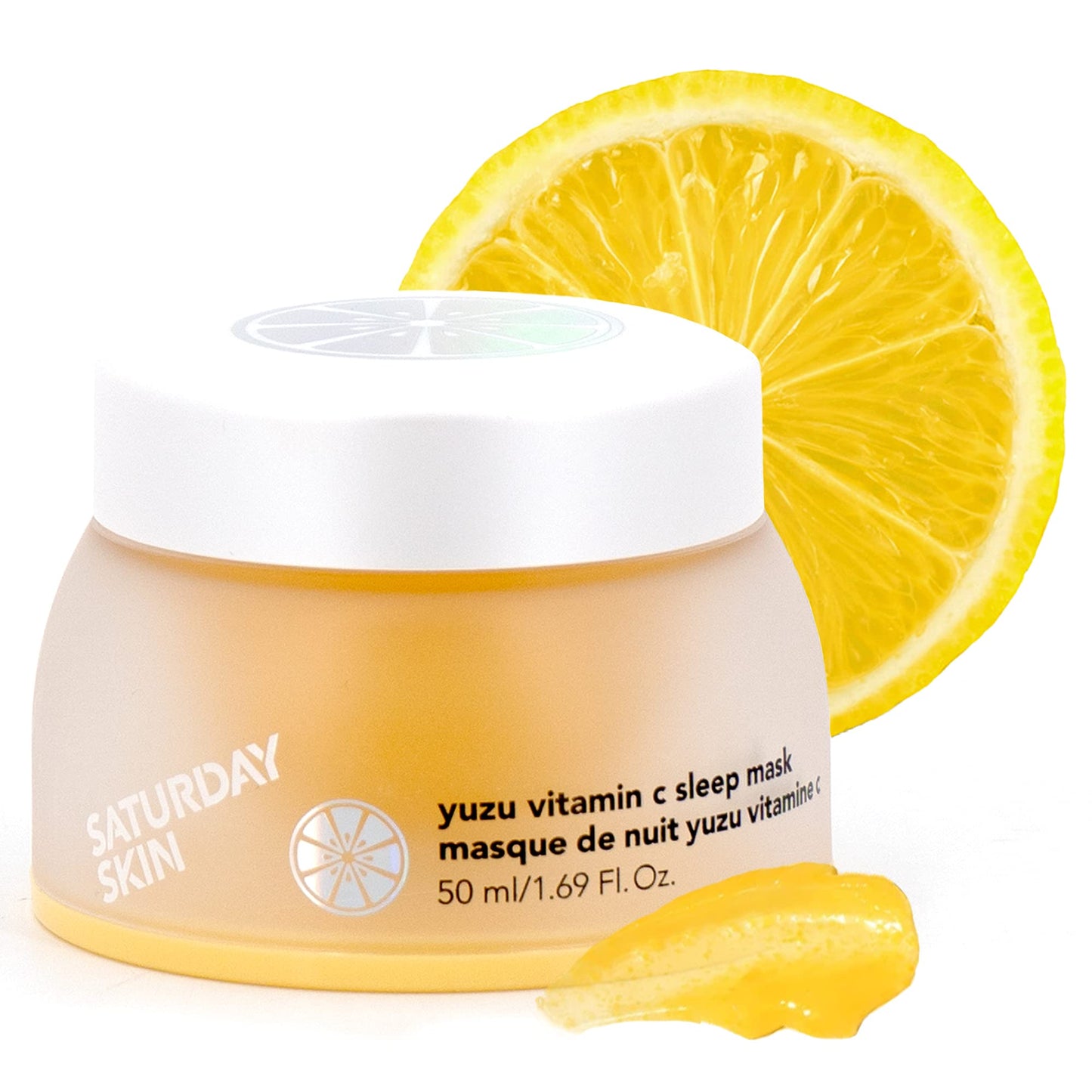 Saturday Skin Yuzu Vitamin C Overnight Sleep Mask Regenerist Retinol Ultra Rich Face Moisturizer Cream Smooth Skin and Reduce Wrinkles Ideal for All Skin Types - Medaid International