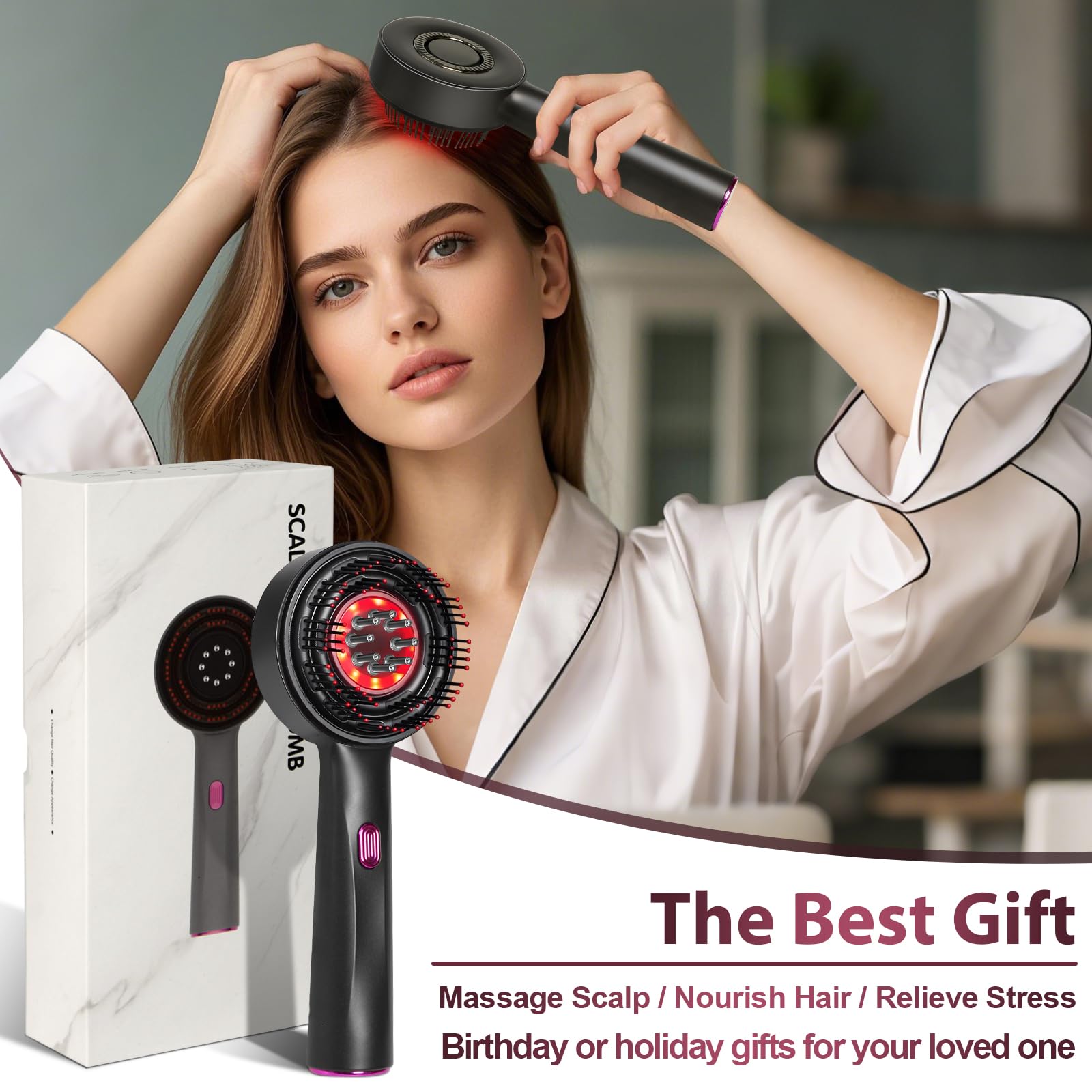 Laser Therapy Hair Growth Comb, Hair Oil Applicator,Electric Scalp Massager Hair Growth with IPX7 Waterproof - Medaid International