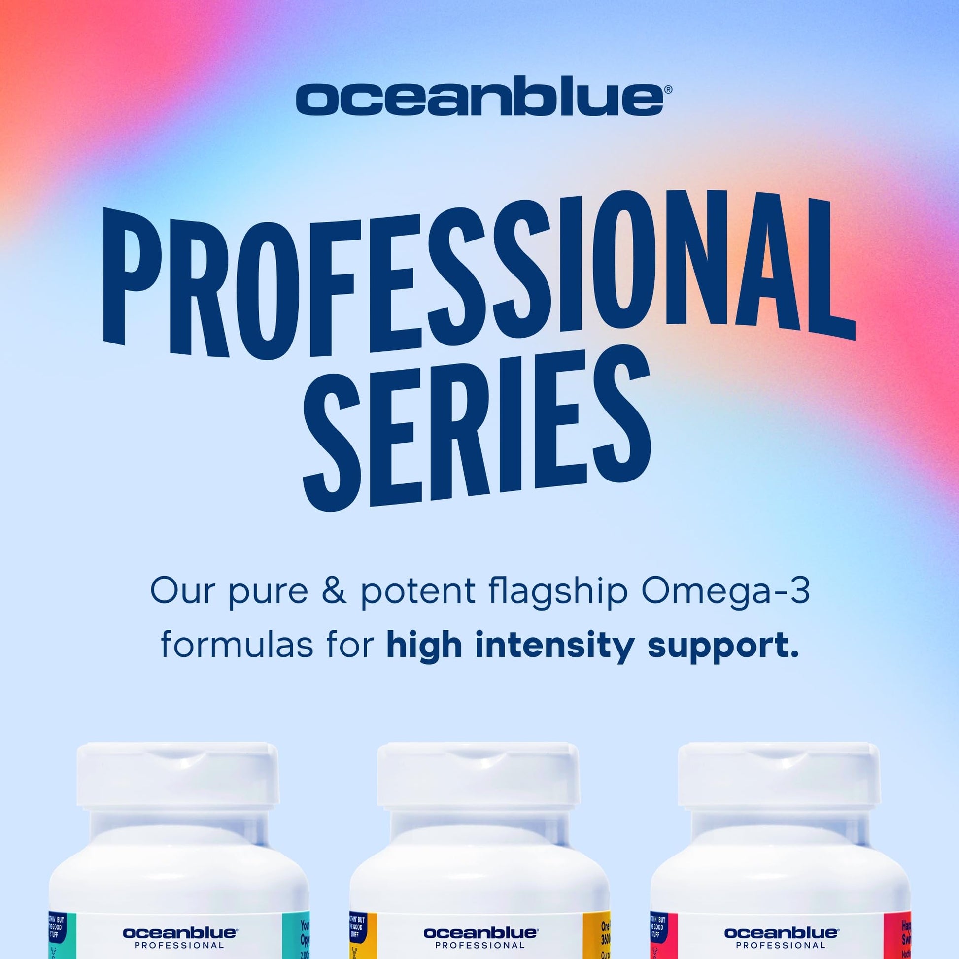 Oceanblue Professional Omega-3 2100 – 180 ct – Triple Strength Burpless Fish Oil Supplement with High-Potency EPA, DHA, DPA – Wild-Caught – Orange Flavor (90 Servings) - Medaid International