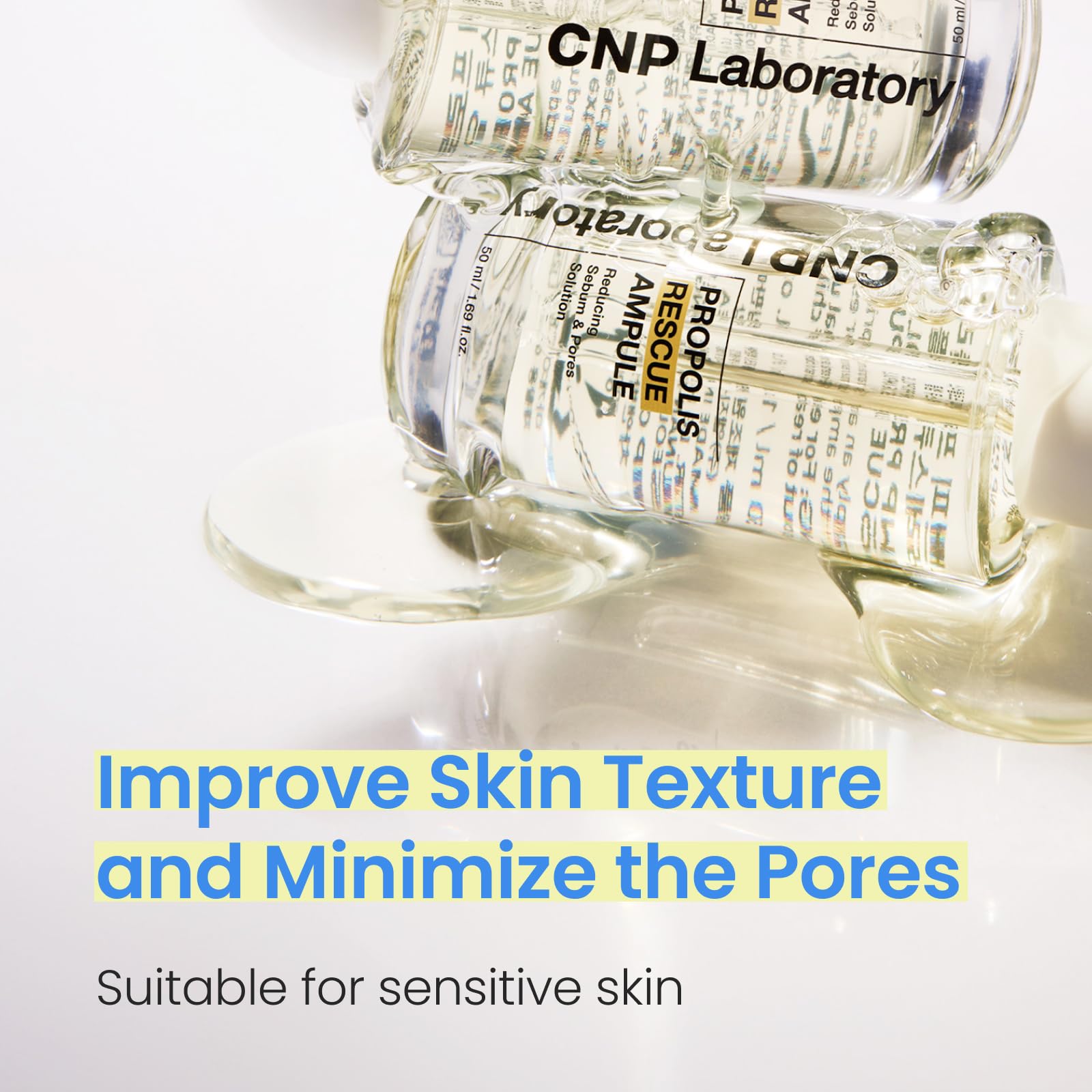 CNP Rescue+Propolis Serum - Redness Relief Serum with Niacinamide & IP-BHA, Soothing, Hydrating, Minimizing Pores, for Oily & Sensitive Skin, Lightweight Essence for Glass Skin, Korean Skin Care - Medaid International