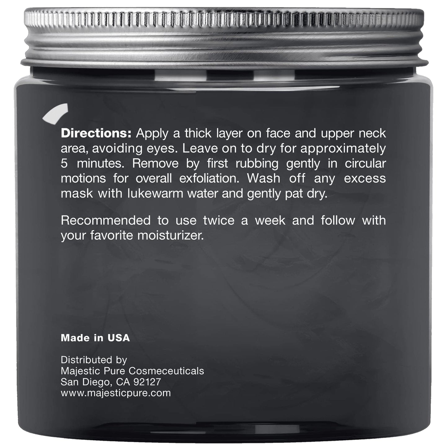 Majestic Pure Dead Sea Mud Mask - Natural Face and Skin Care - Helps Reducing Pores and Appearances of Acne and Blackheads - Soothing, and Nourishing - 8.8 oz - Medaid International