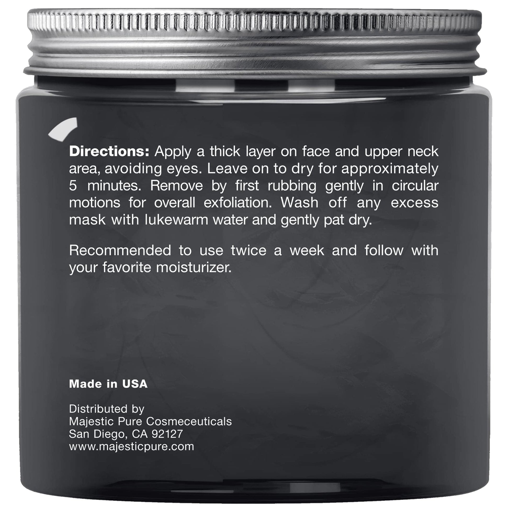 Majestic Pure Dead Sea Mud Mask - Natural Face and Skin Care - Helps Reducing Pores and Appearances of Acne and Blackheads - Soothing, and Nourishing - 8.8 oz - Medaid International