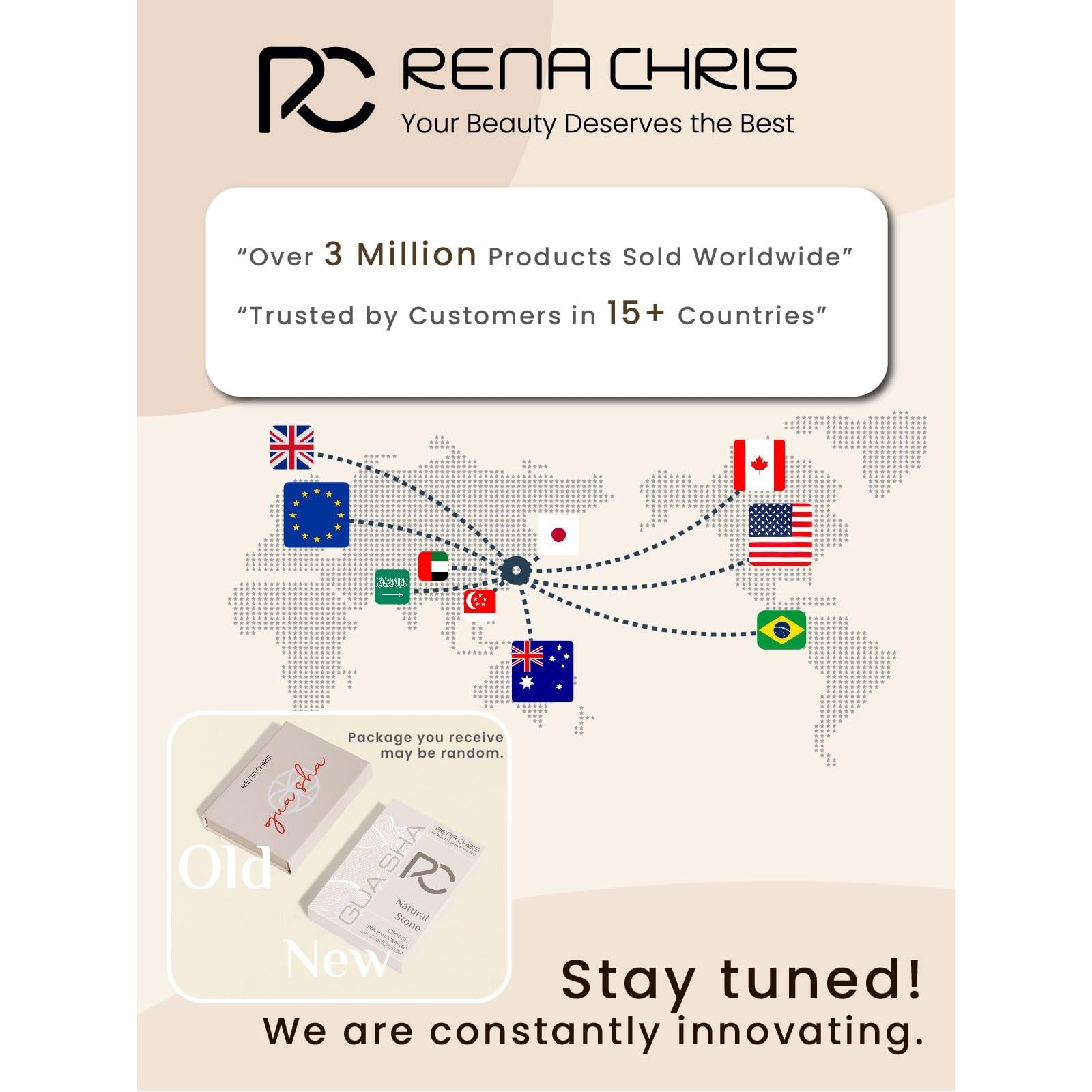 Rena Chris Gua Sha Facial Tools: Natural Terahertz Guasha Tool for Face Acupuncture Therapy, Facial Massager for Jawline Sculpting and Puffiness Reducing (Silver-Grey) - Medaid International
