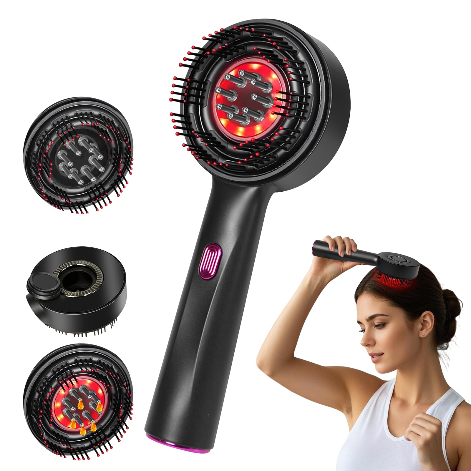 Laser Therapy Hair Growth Comb, Hair Oil Applicator,Electric Scalp Massager Hair Growth with IPX7 Waterproof - Medaid International