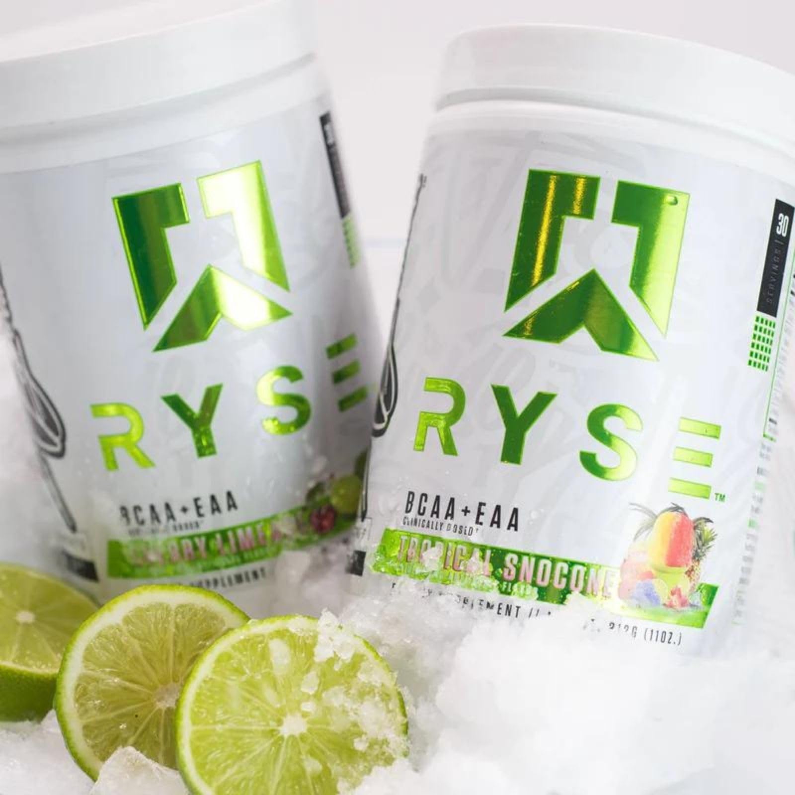 RYSE BCAA EAA Powder - Strawberry Pineapple - 5g Branched Chain Amino Acids, 3g Essential Aminos, Sugar-Free Electrolytes for Pre & Post Workout Muscle Recovery, Hydration and Strength - 30 Servings - Medaid International