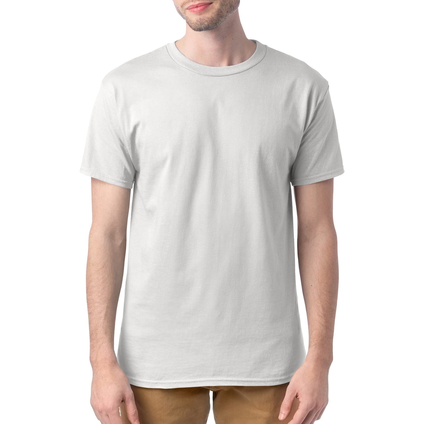 Hanes mens Essentials Short Sleeve T-shirt Value Pack fashion t shirts, White - 6 Pack, Medium US - Medaid International