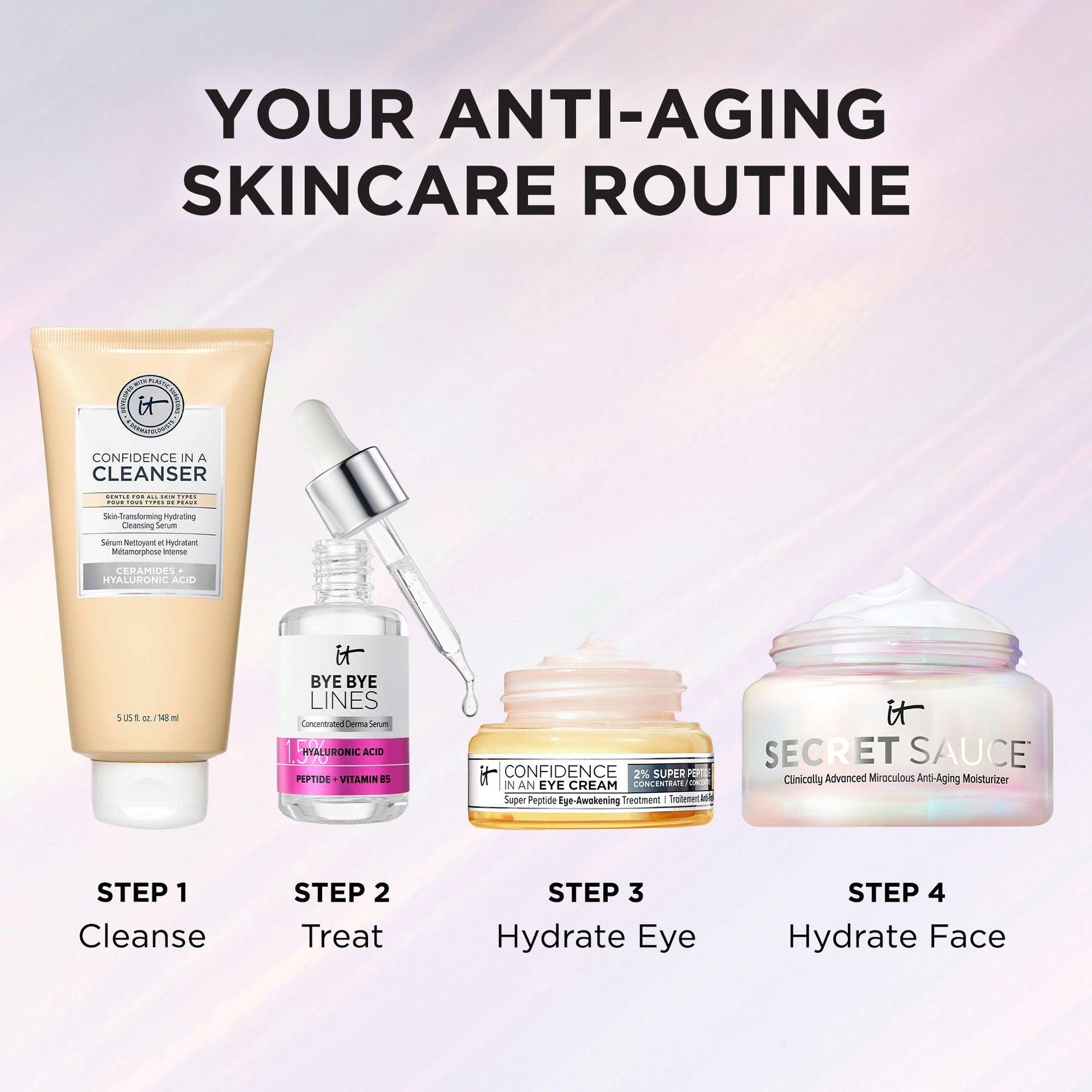 IT Cosmetics Secret Sauce Anti-Aging Face Moisturizer - Hydrating & Plumping Moisturizer Face Cream For Fine Lines, Wrinkles & Dark Spots - Vegan - Day or Night Facial Moisturizer - 2 fl. oz - Medaid International