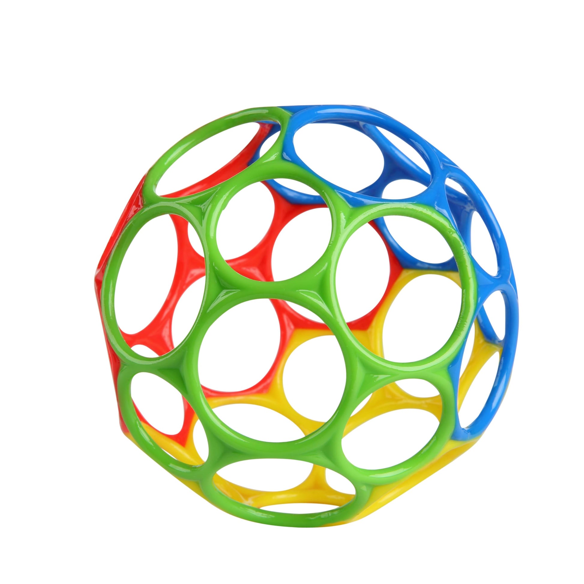 Bright Starts Oball Easy Grasp Classic Ball BPA-Free Infant Toy in Red, Yellow, Green, Blue, Age Newborn and up, 4 Inches - Medaid International