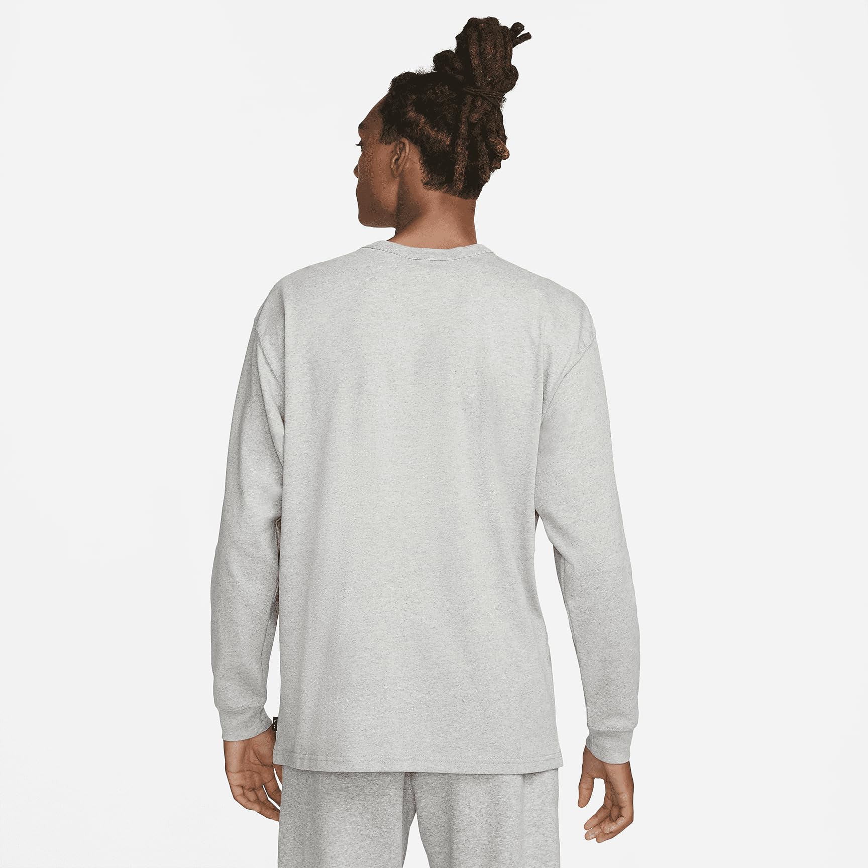 Nike Sportswear Premium Essentials Men's Long-Sleeve T-Shirt (Dark Grey Heather, DO7390-063) Size Medium - Medaid International