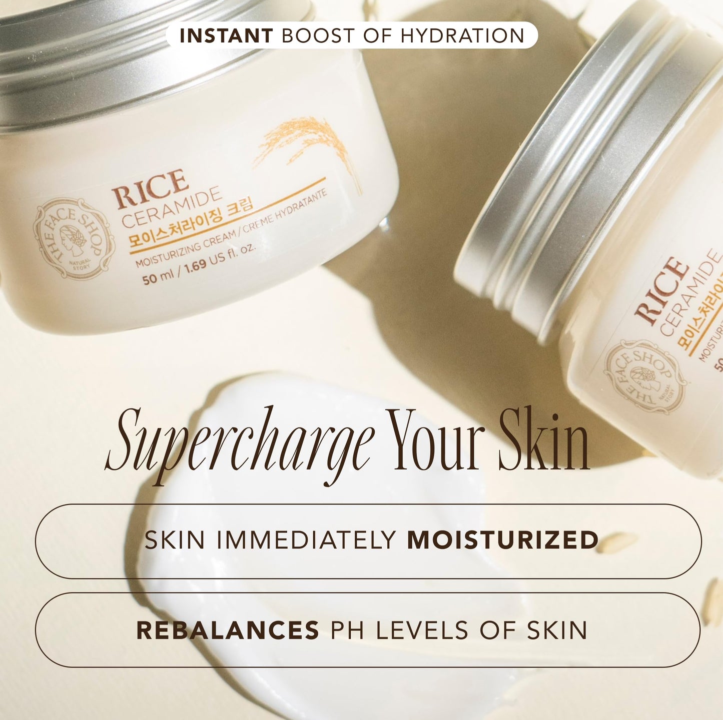 The Face Shop Rice Ceramide Sun Barrier Set - Rice Extract Korean Moisturizer & Daily Hydrating Facial Sunscreen - Medaid International