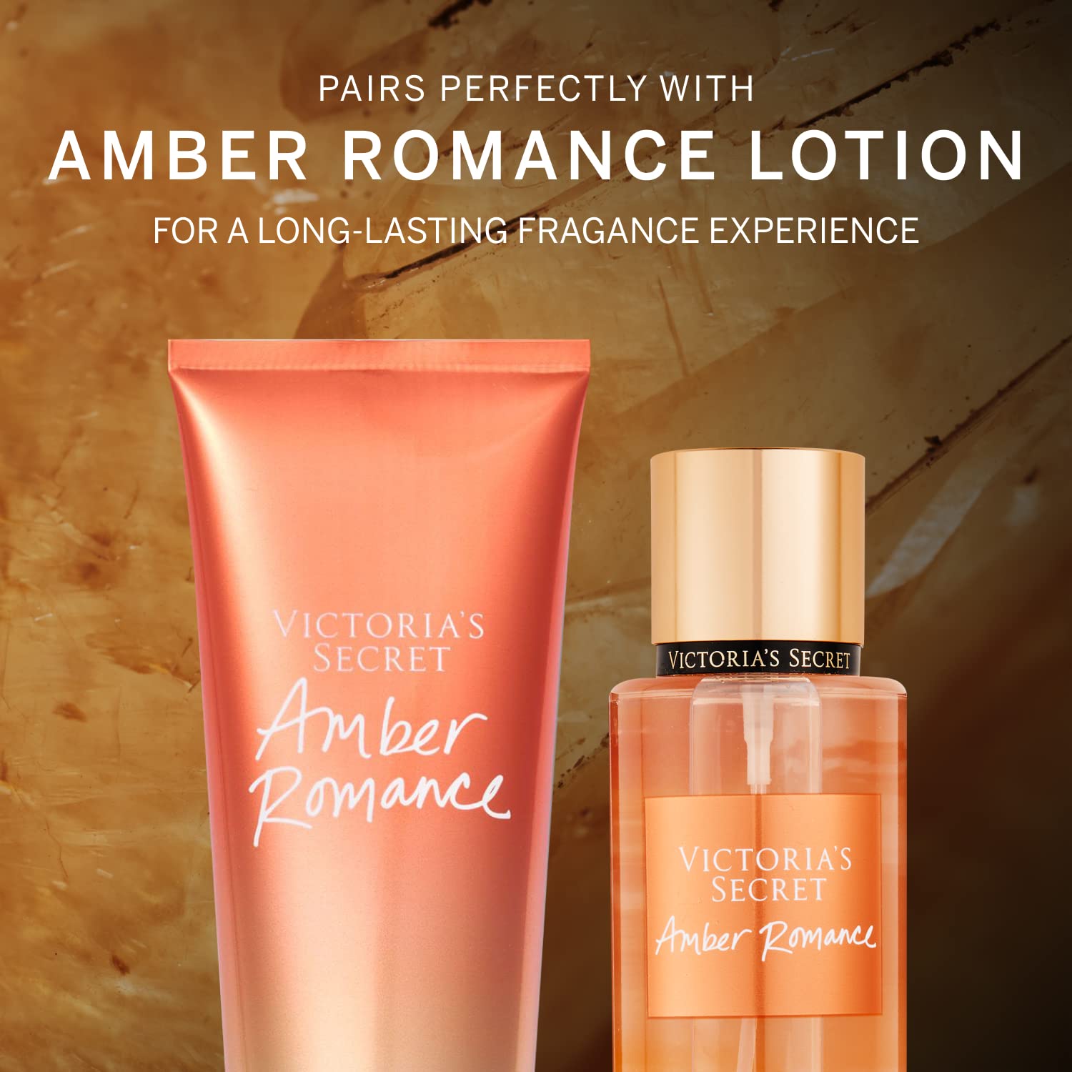 Victoria's Secret Amber Romance Body Mist for Women, Perfume with Notes of Sugar Kisses, Women’s Fragrance, 250 ml / 8.4 oz - Medaid International
