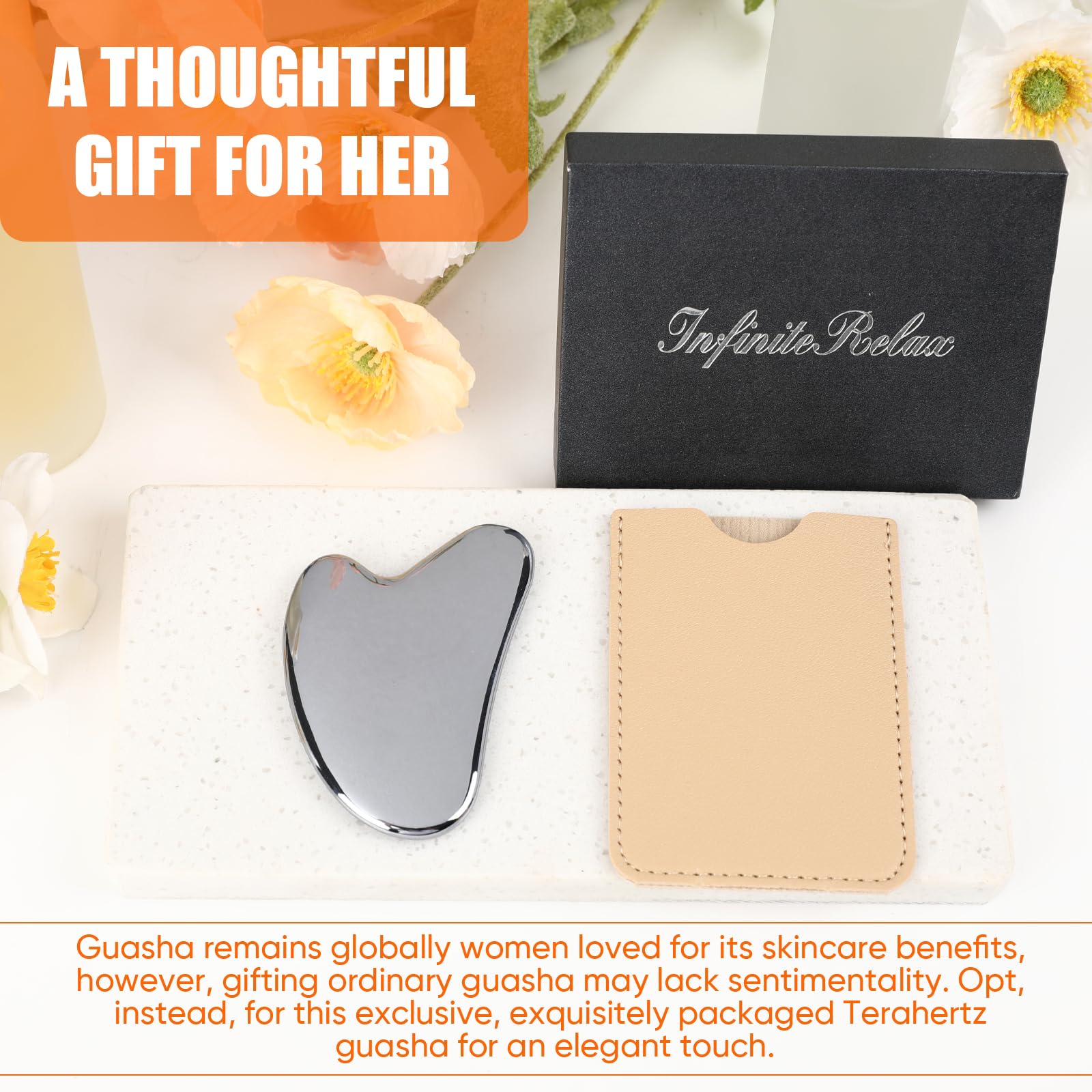 InfiniteRelax Terahertz Gua Sha Facial Tools,Cryo Gua Sha Tool for Face and Body, Gua Sha Massager Tools for Reduce Puffiness and Improve Wrinkles Idea Gift for Mom Women - Medaid International