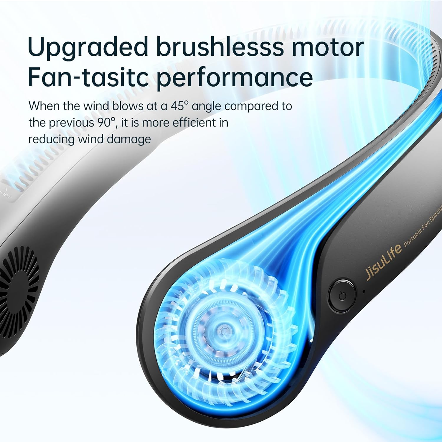 Portable Neck Fan – Hands-Free Bladeless Wearable Fan with Rechargeable Battery - Medaid International