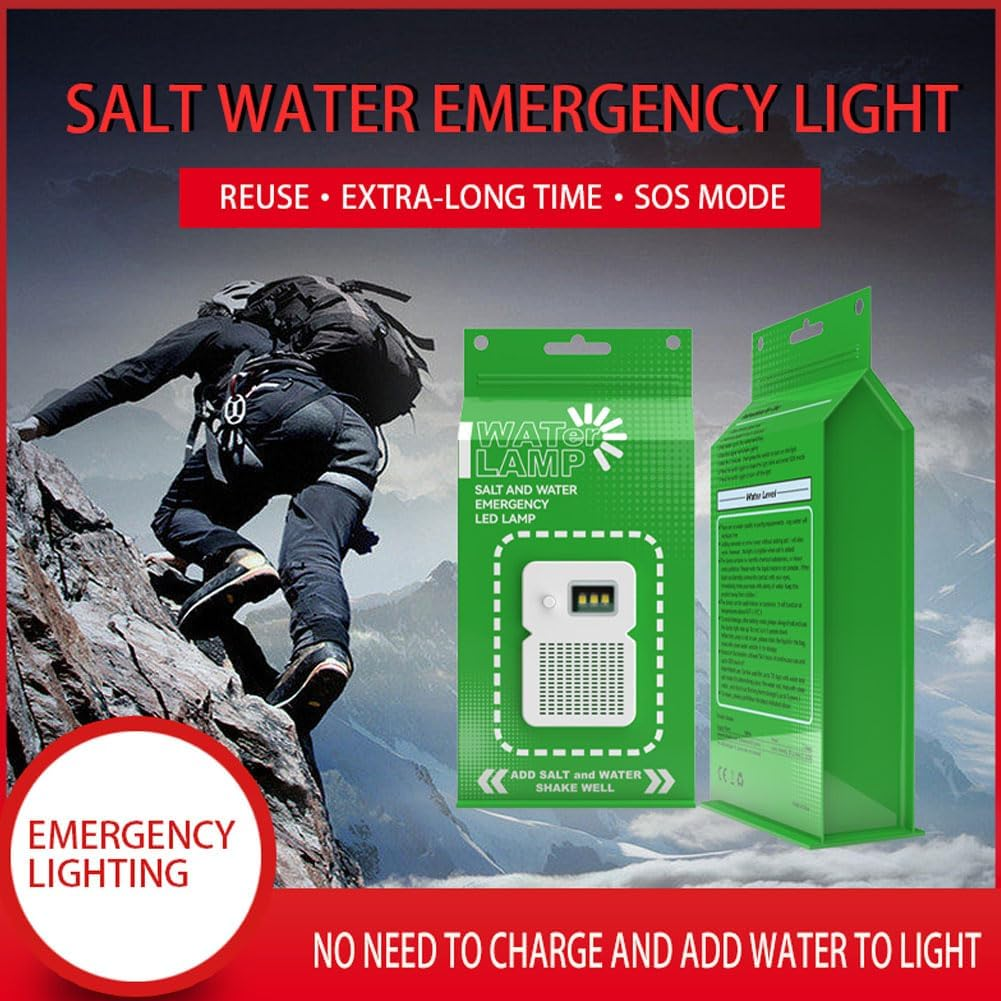 Portable Salt Water LED Lamp for Camping, Hiking & Emergencies. - Medaid International