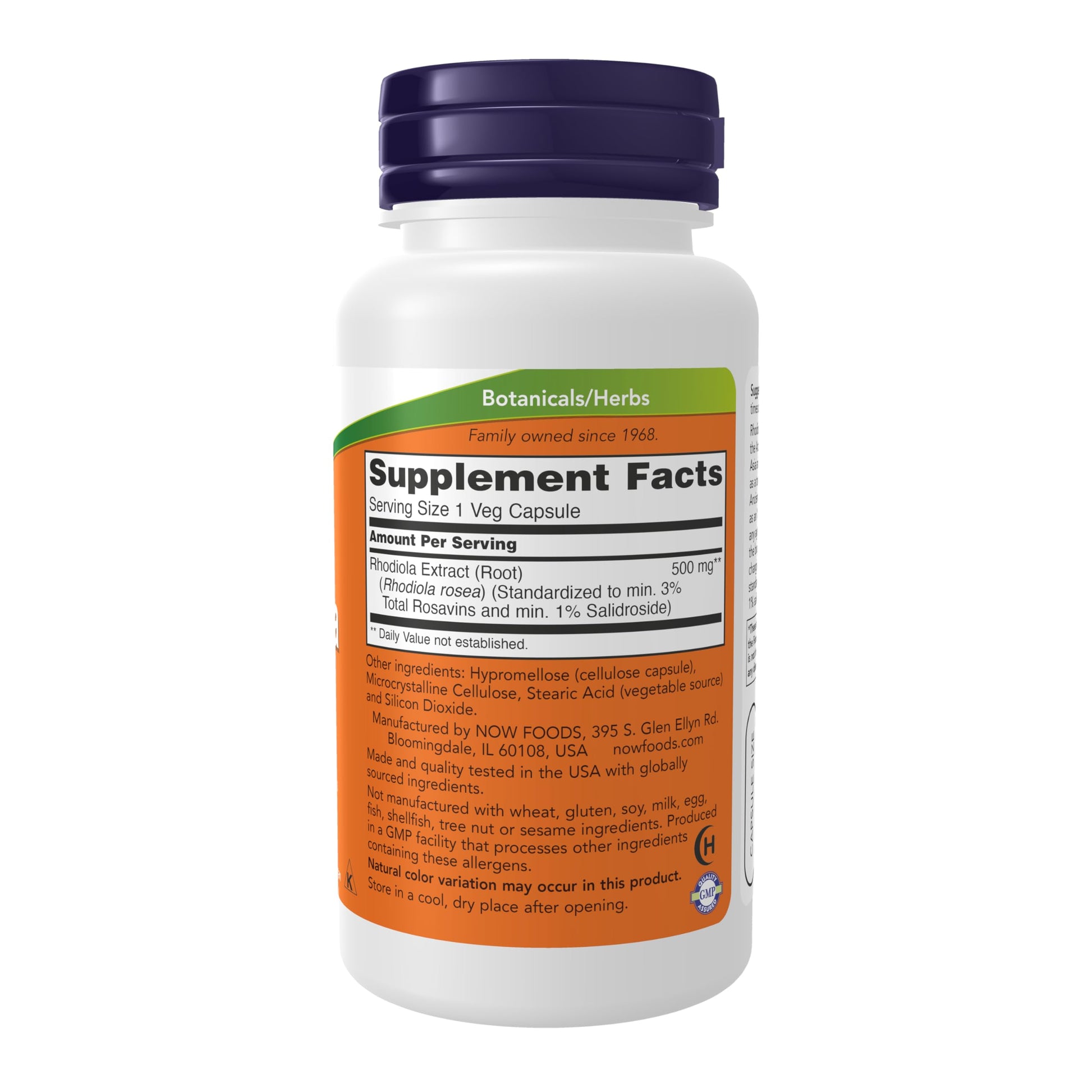 NOW FOODS Rhodiola 500MG 3PCT Extract60 VCAP, 60 CT - Medaid International