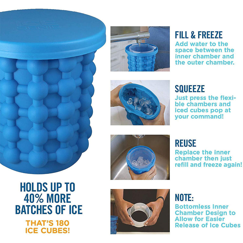 Wishbone Silicone Ice Bucket Mold for Home Cafe Parties Restaurants Buffets Chilling Whiskey and Crushed Ice Maker