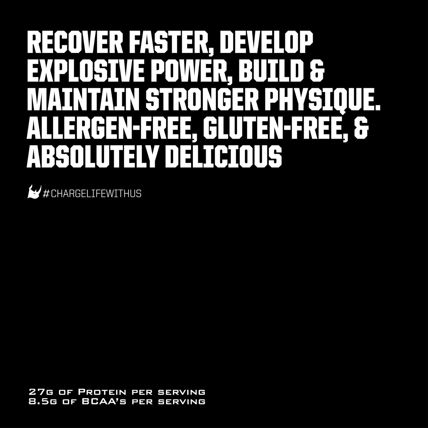 Ryno Power All Natural Whey Protein 2lb (20 Servings) 'Vanilla' - 100% Whey Protein Blend & No Fillers - Non GMO - Medaid International