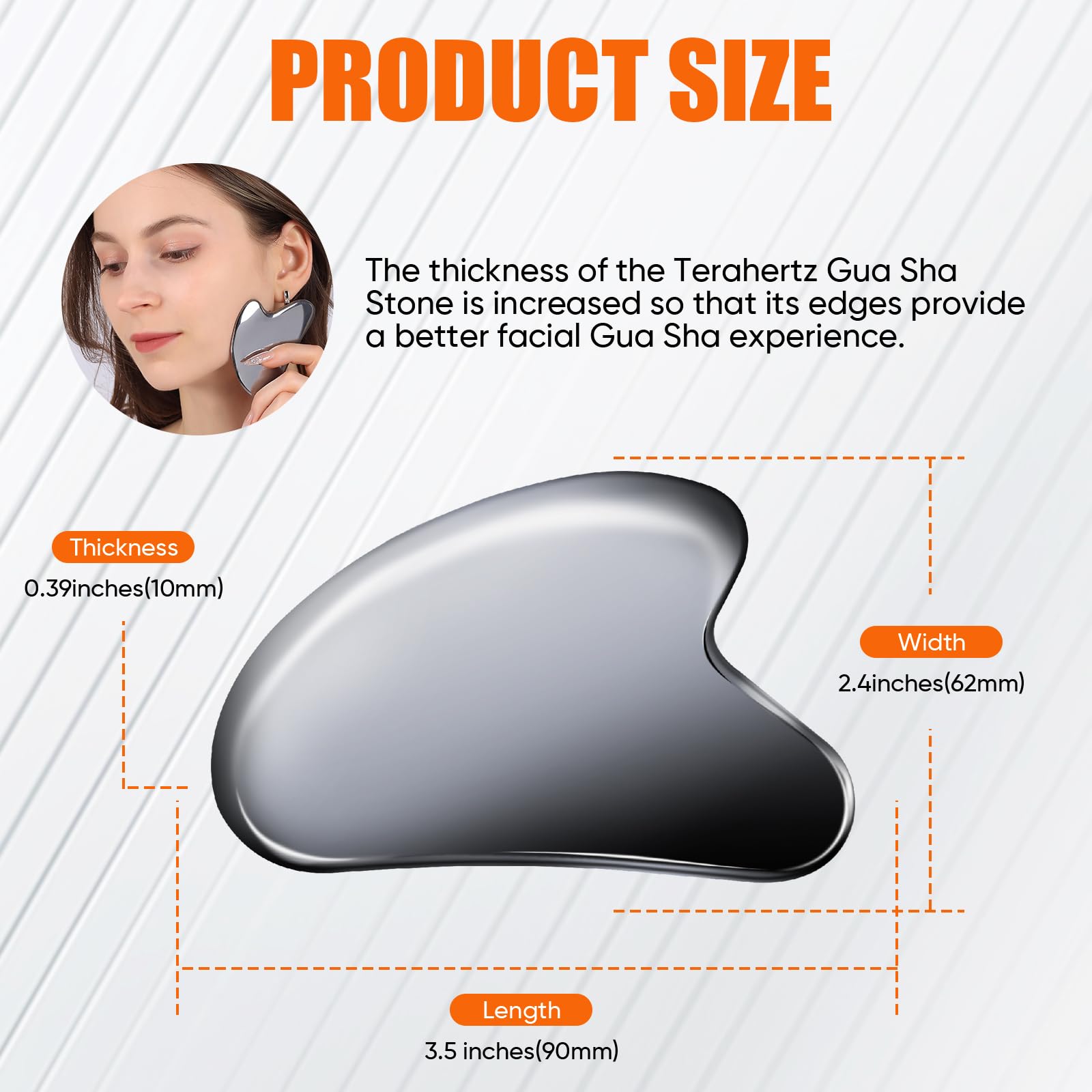 InfiniteRelax Terahertz Gua Sha Facial Tools,Cryo Gua Sha Tool for Face and Body, Gua Sha Massager Tools for Reduce Puffiness and Improve Wrinkles Idea Gift for Mom Women - Medaid International